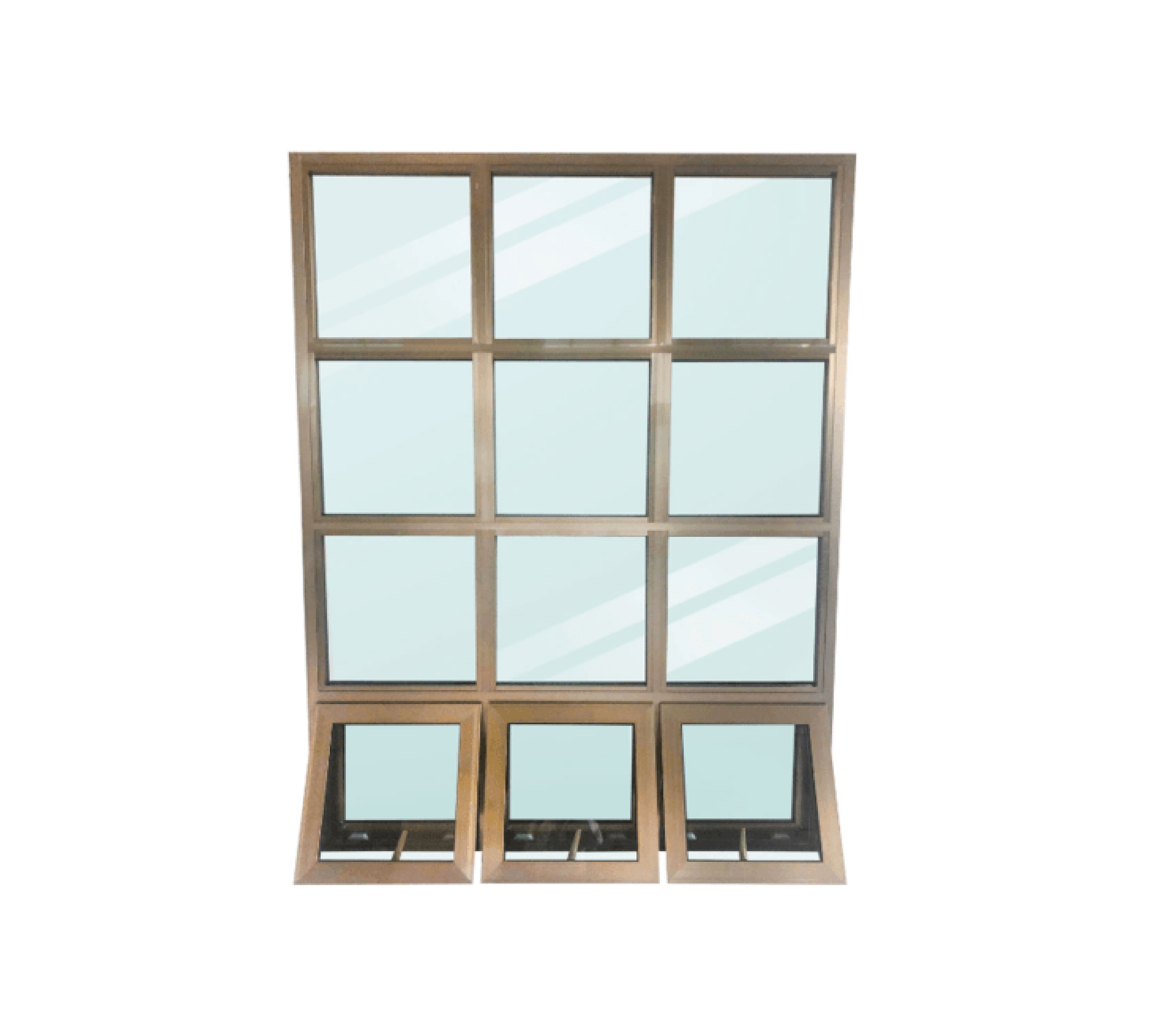 WELLINGTAN หน้าต่างอะลูมิเนียม โถงบันได CFAW149200 149x200ซม.