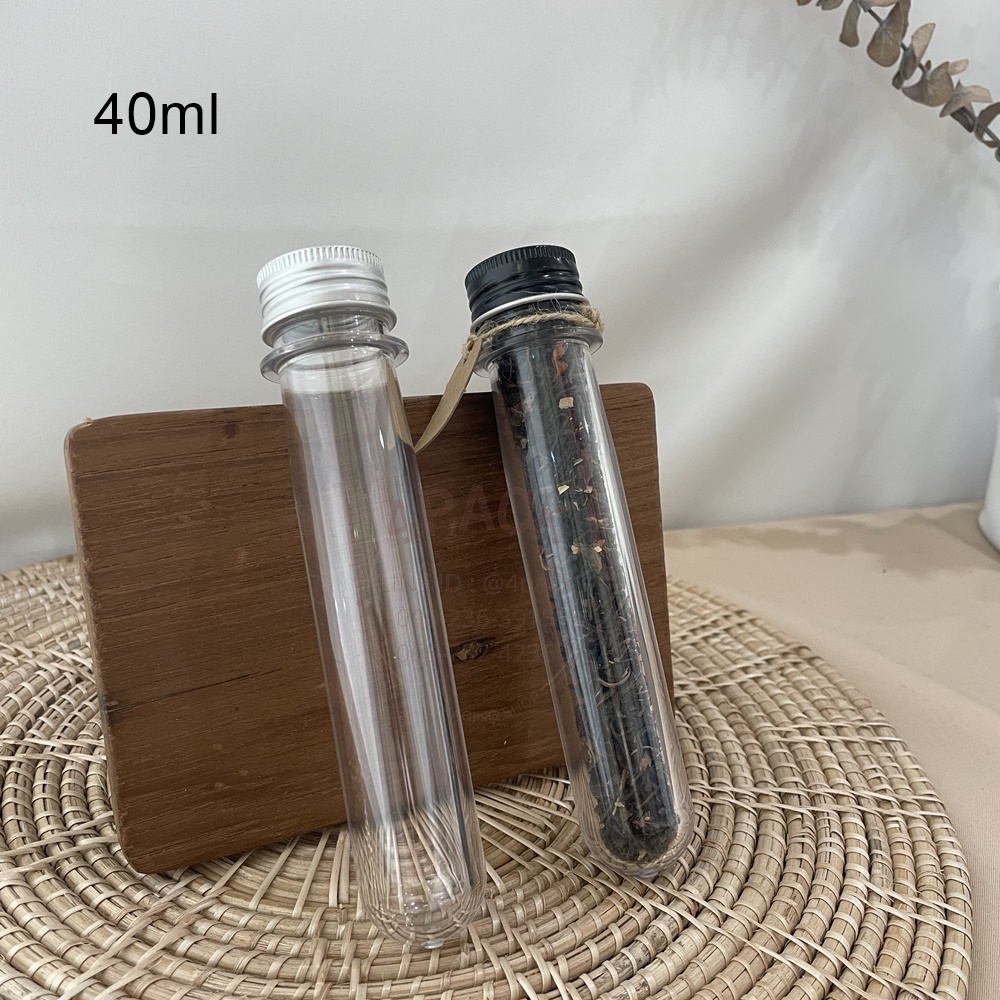 หลอดพลาสติกPET ขนาด40ml +ฝาอลูฯ28mm สี เงิน / ดำ