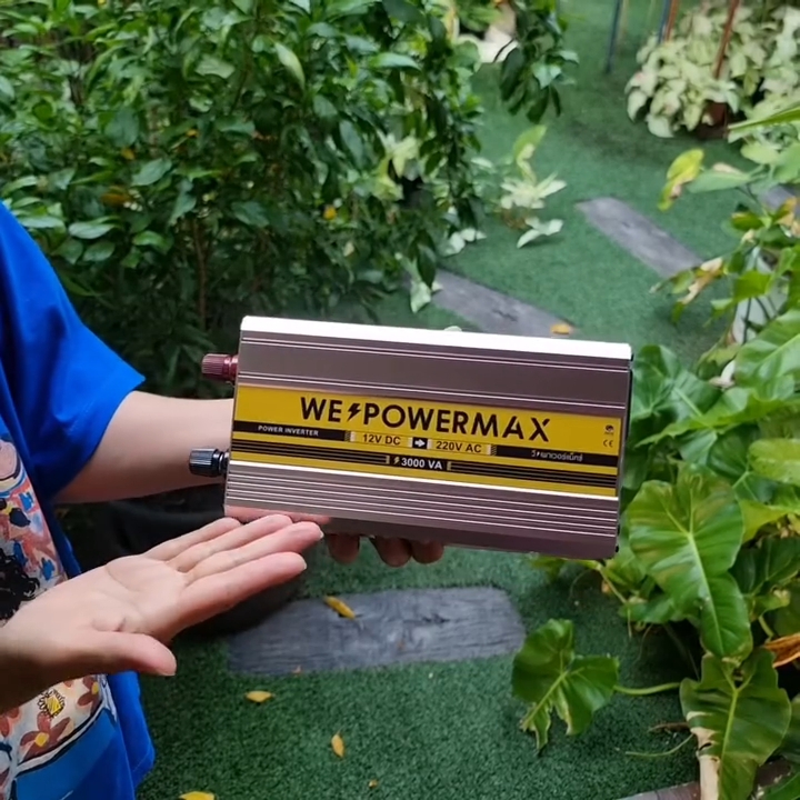 ตัวแปลงไฟ 12V เป็นไฟบ้าน 220V ขนาด 3,000W ยี่ห้อ WE POWER MAX