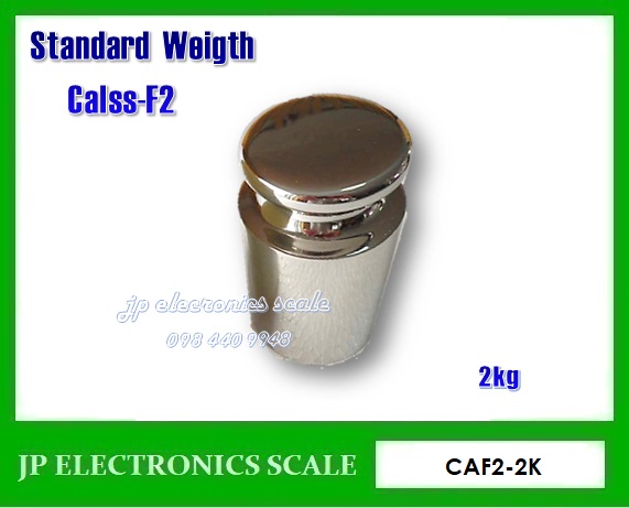 ลูกตุ้มน้ำหนักมาตรฐาน สแตนเลส Class F2 น้ำหนัก2000g (2kg) CAF2-2000g ใช้สำหรับสอบเทียบน้ำหนัก พร้อมกล่องใส่กันฝุ่นอย่างดี