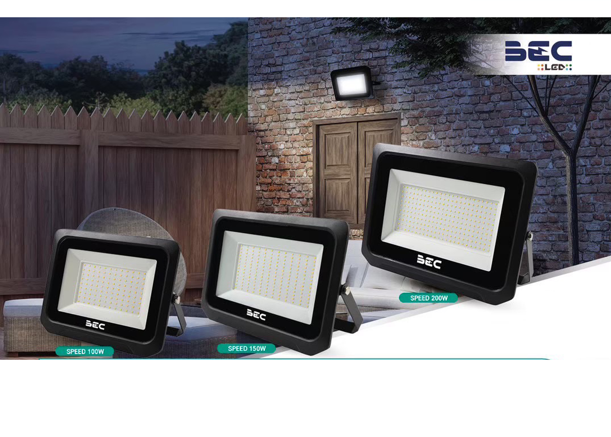 โคม Floodlight LED Speed 100W 150W 200W BEC