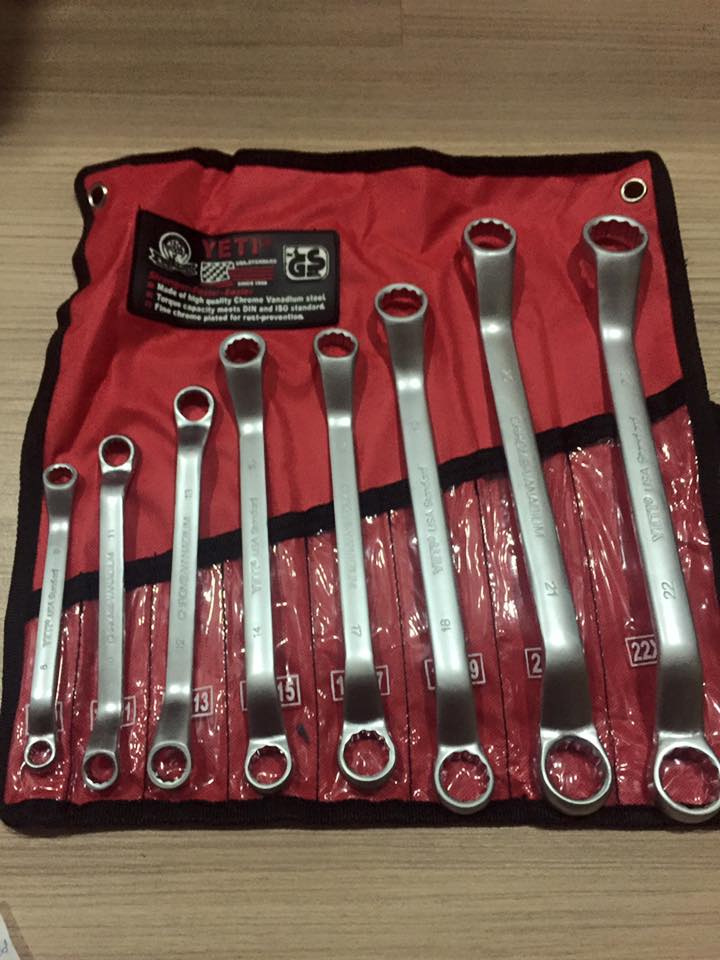 ประแจแหวน YETI 8ตัว/ชุด (8×9-22×24)