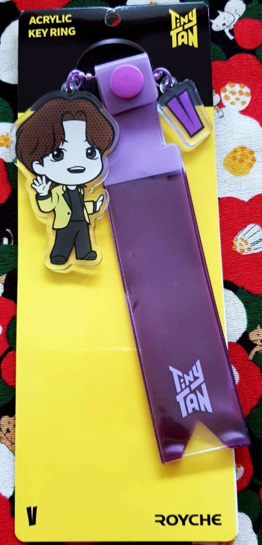 Tiny TAN Butter Tag V วี บีทีเอส Bts พวงกุญแจ ชื่อ ป้ายชื่อ ของแท้จากญี่ปุ่น Acrylic key ring V