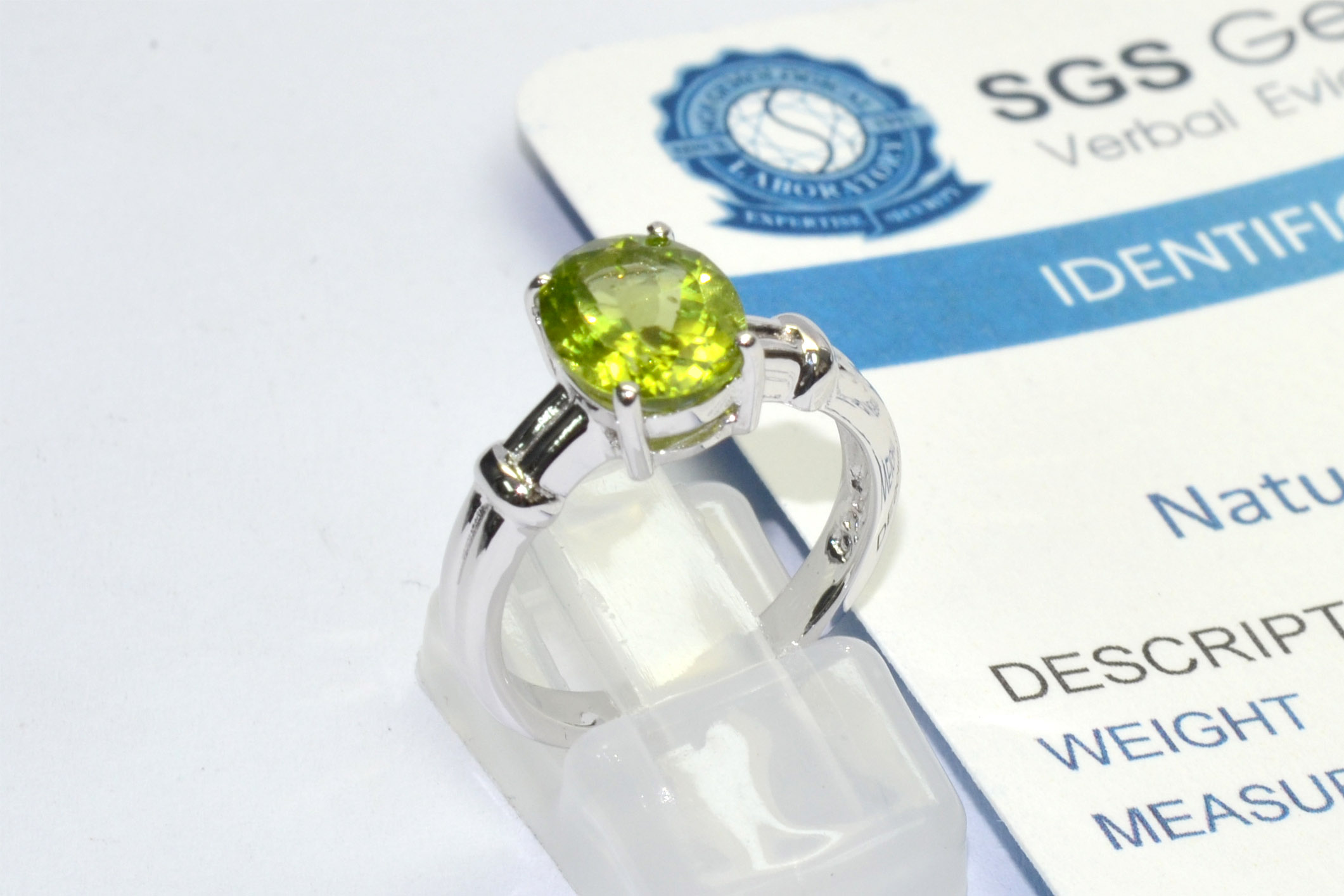 แหวนเงิน พลอยPeridot