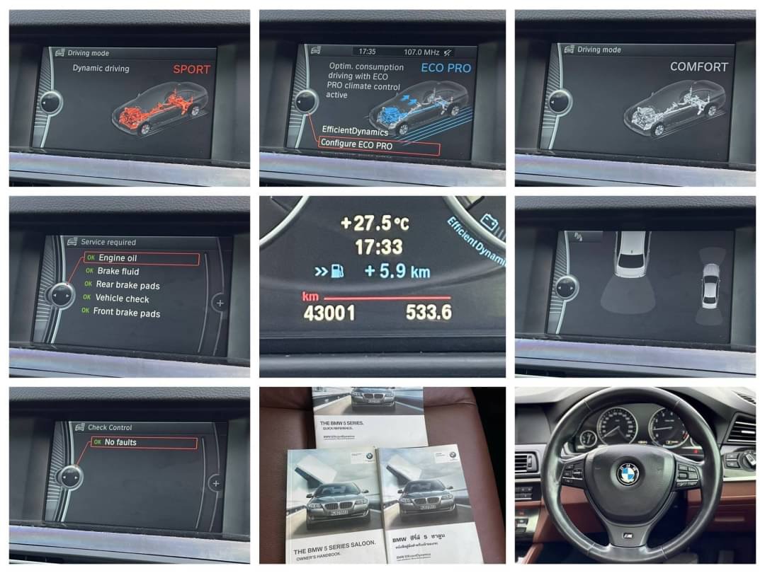 BMW 520i M-sport เบนซินล้วน ปี 2012