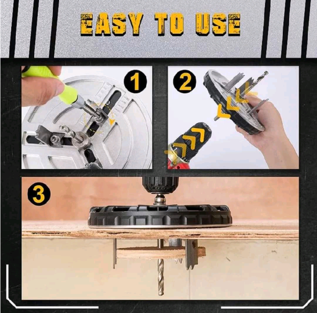 โฮลซอ เลื่อยเจาะฝ้า เลื่อยเจาะไม้ เลื่อยเจาะวงกลมแบบปรับได้