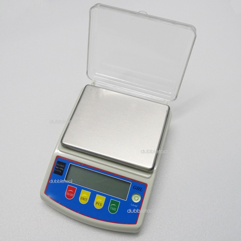 เครื่องชั่งดิจิตอล เครื่องชั่งทองดิจิตอล ทศนิยม2ตำแหน่ง Digital Scale 1000g/0.01g รุ่นDJ1002C ยี่ห้อGHL