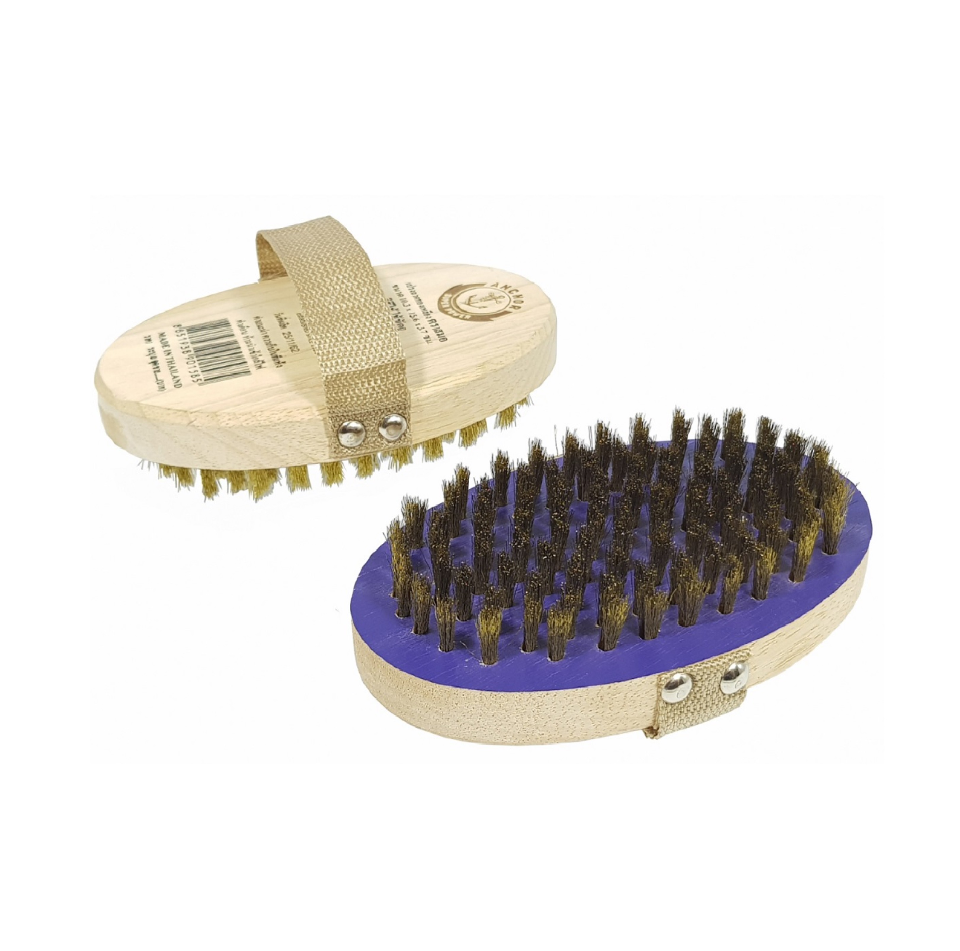 แปรงลวดทองเหลือง รูปไข่ สมอ