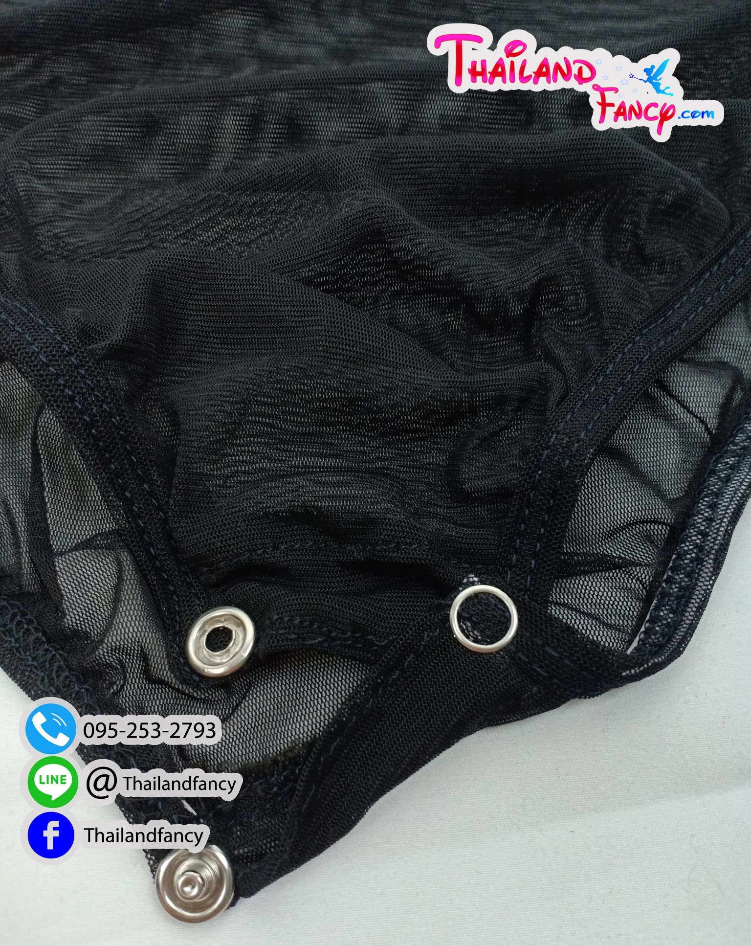 ชุดแฟนซี ชุดแต่งคอสเพลย์ Body Suit Stocking ชุดกันโป๊ ชุดบอดี้สูท ชุดเสื้อซับใน ชุดบอดี้สูทผ้าตาข่ายจิ๋วยืด4ด้าน สีดำ