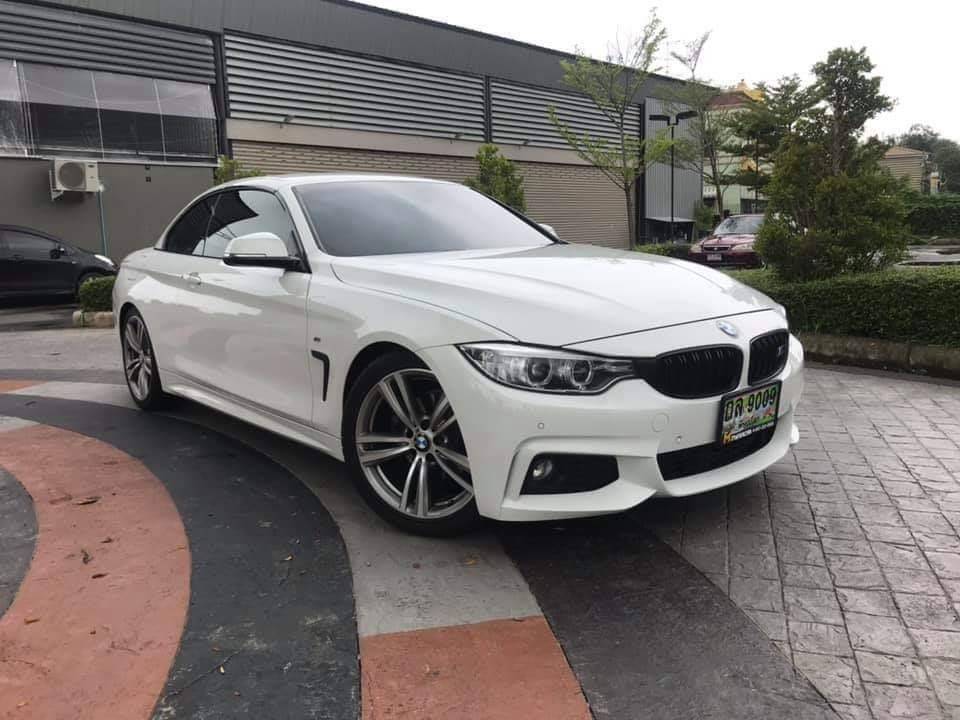 Bmw 420d 2.0 F33 M-Sport Convertible สีขาว เบาะแดง ปี 2015