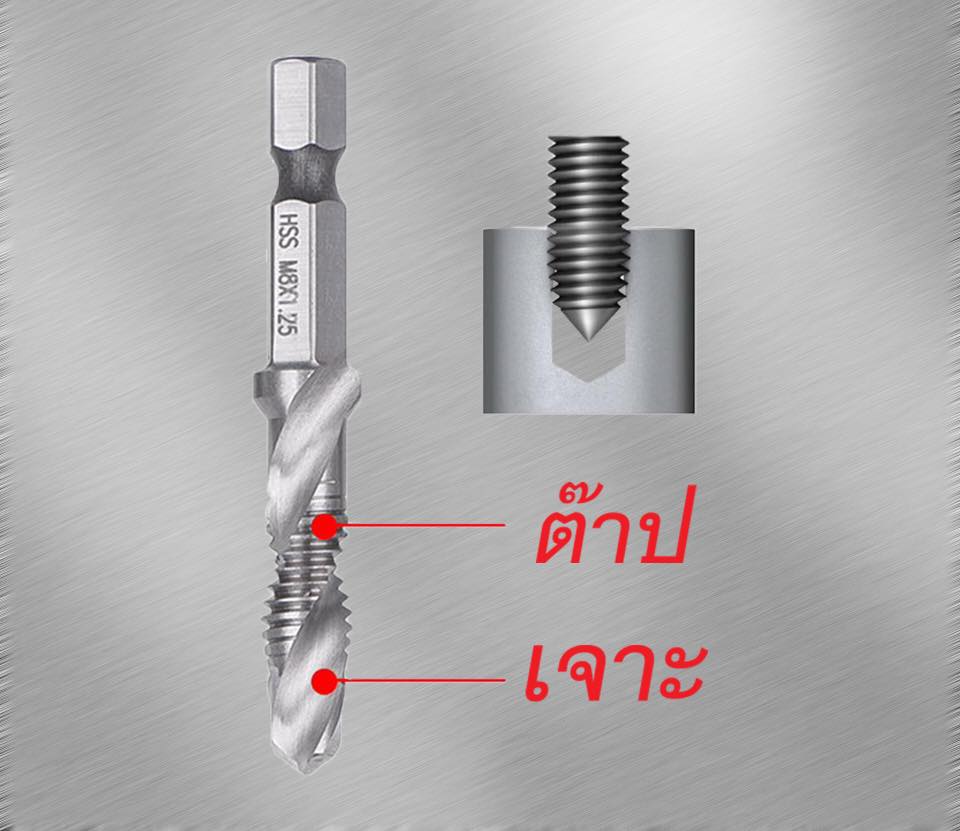 MARCH ชุดดอกต๊าปเจาะเกลียว