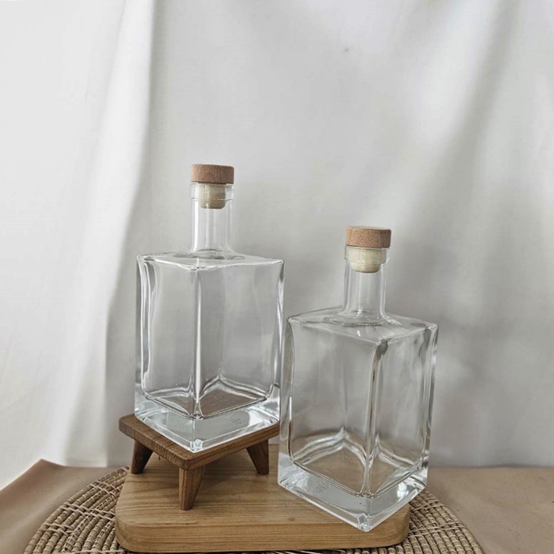 (กล่องละ20ใบ)ขวดแก้ว750ml +ฝาจุก รุ่น ไฮโซ-เต๋า