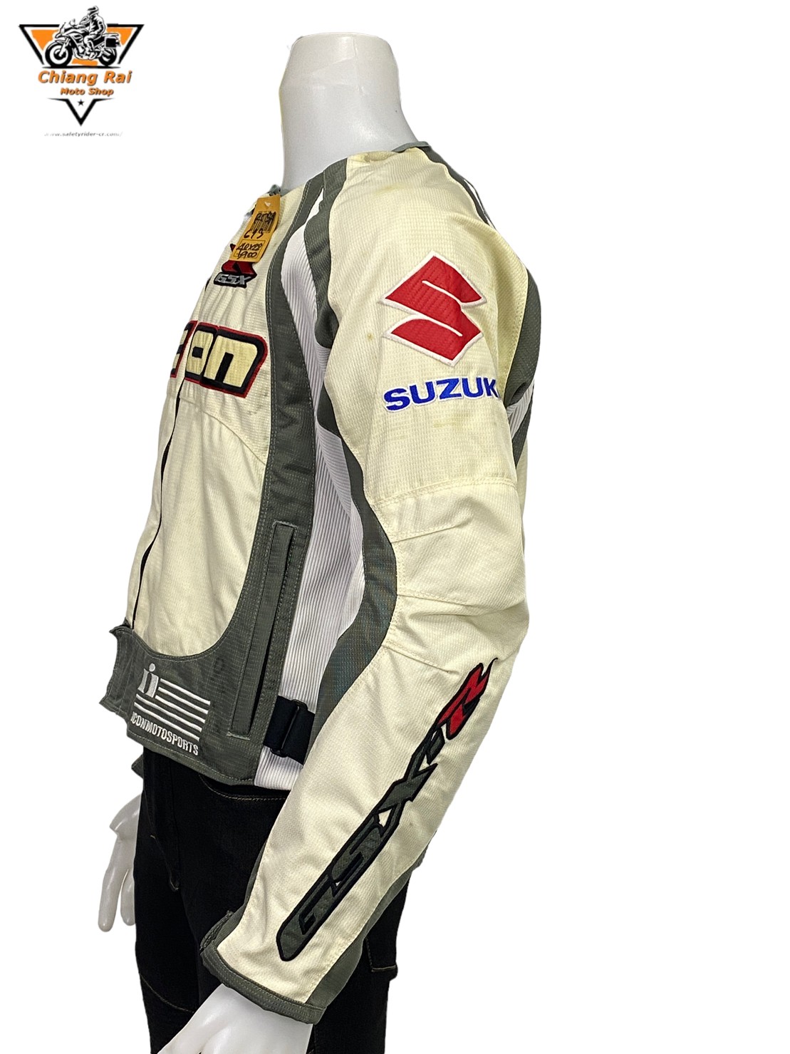 เสื้อขี่มอเตอร์ไซด์( มือสอง) RCSA 613: อก 42" ยาว 22" (M) **ICON**