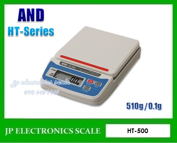 เครื่องชั่งละเอียดสูง510g เครื่องชั่งคุณภาพสูง510กรัม เครื่องชั่งน้ำหนัก510g ตาชั่งดิจิตอล510g เครื่องชั่งดิจิตอล510g ละเอียด0.1g ยี่ห้อ AND รุ่น HT-500 จานชั่งขนาด 13.2 x13cm.
