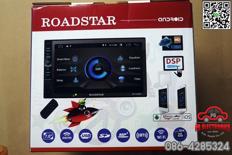 เครื่องเล่น 2 Din Android ยี่ห้อ Roadstar รุ่น DR-7744AND