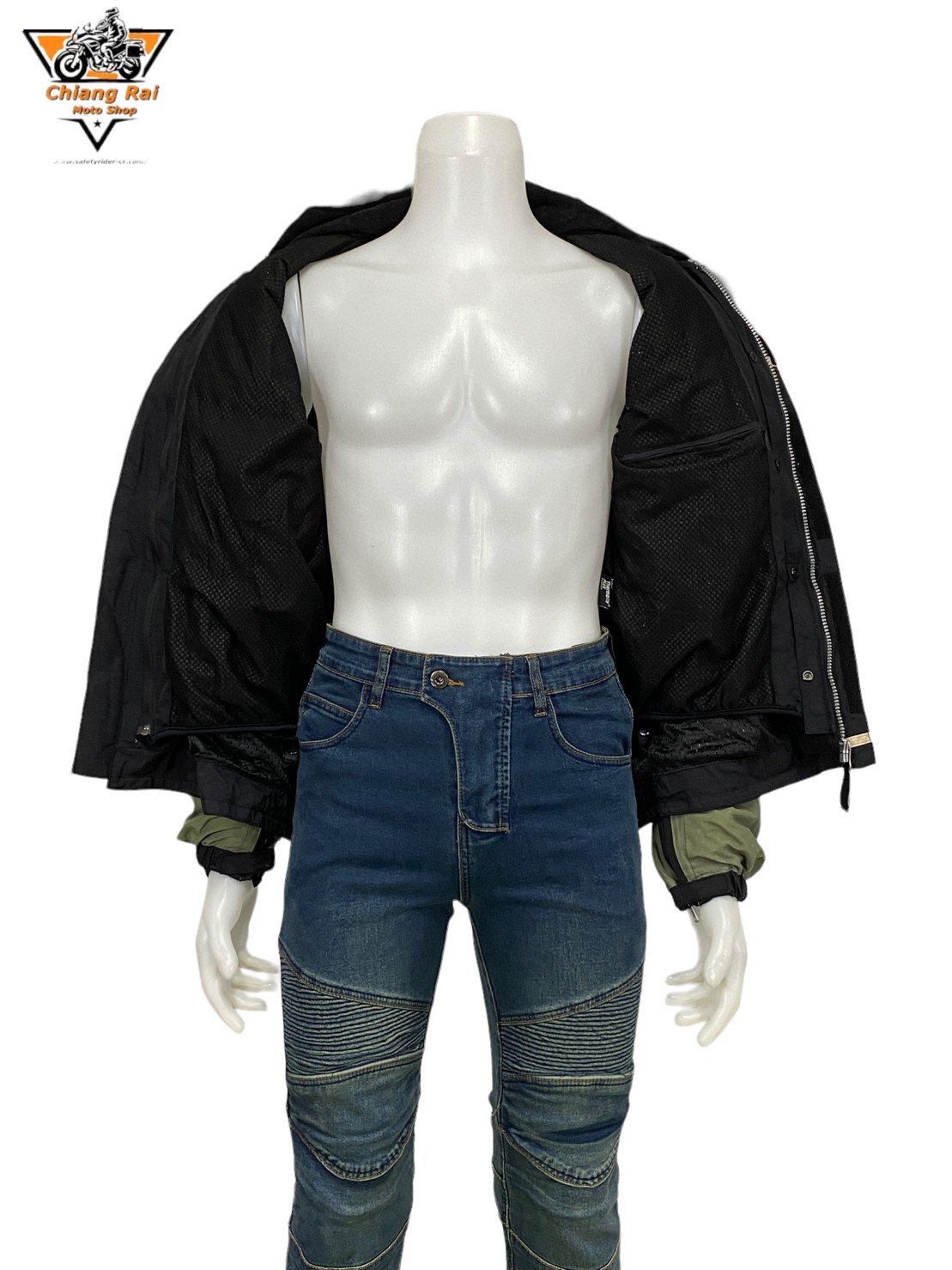 เสื้อขี่มอเตอร์ไซด์( มือสอง) RCSA 526: อก 50" ยาว 25" (XL) **GREEDY**