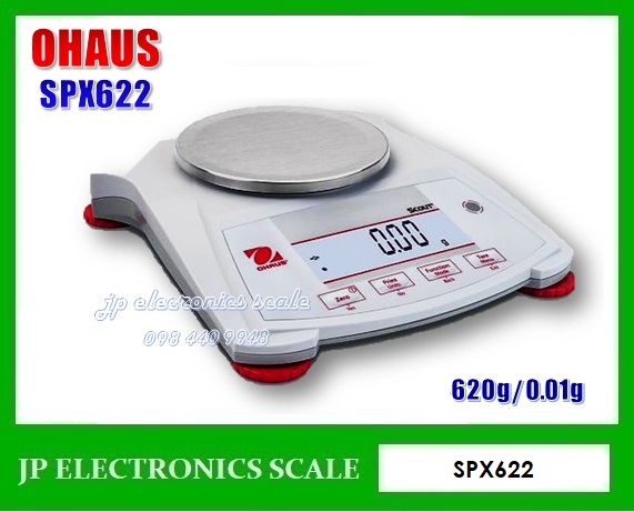 เครื่องชั่งละเอียดสูง620g เครื่องชั่ง ละเอียด620g เครื่องชั่งคุณภาพสูง620กรัม เครื่องชั่งน้ำหนัก620กรัม เครื่องชั่งน้ำหนัก620g ตาชั่ง620กรัม กิโลดิจิตอล620กรัม เครื่องชั่ง620g*0.01g ยี่ห้อ OHAUS รุ่น Scout (SPX622) ขนาดถาดชั่งเส้นผ่าศูนย์กลาง 120mm.