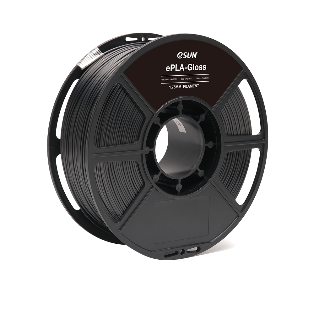 # BLACK สีดำ #eSUN ePLA-Gloss 1.75mm 1 Kg. ePLA Gloss 3d Printer Filament เส้นใยพลาสติก วัสดุการพิมพ์