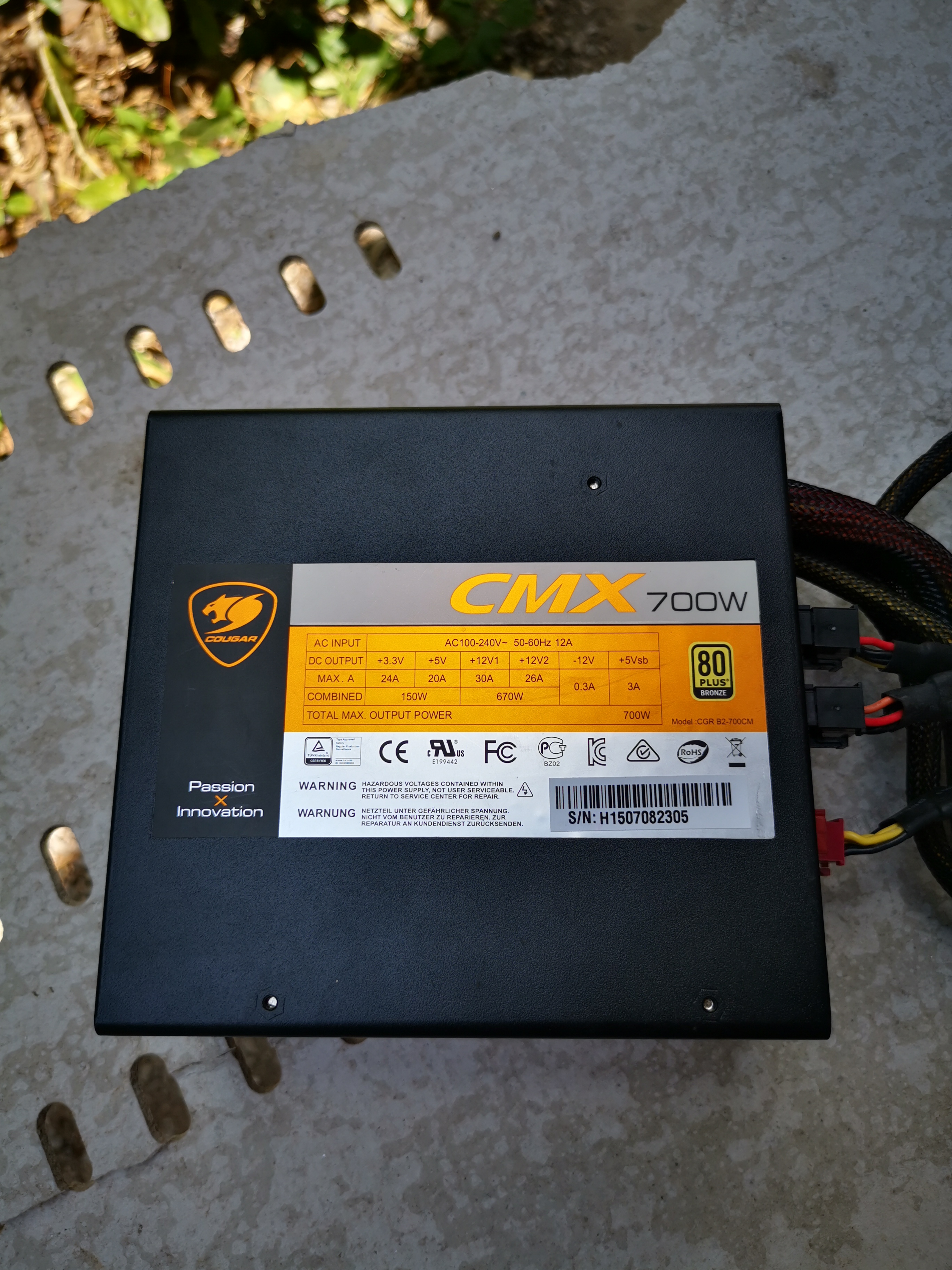 PSU COUGAR 700W CMX (80+ BRONZE)