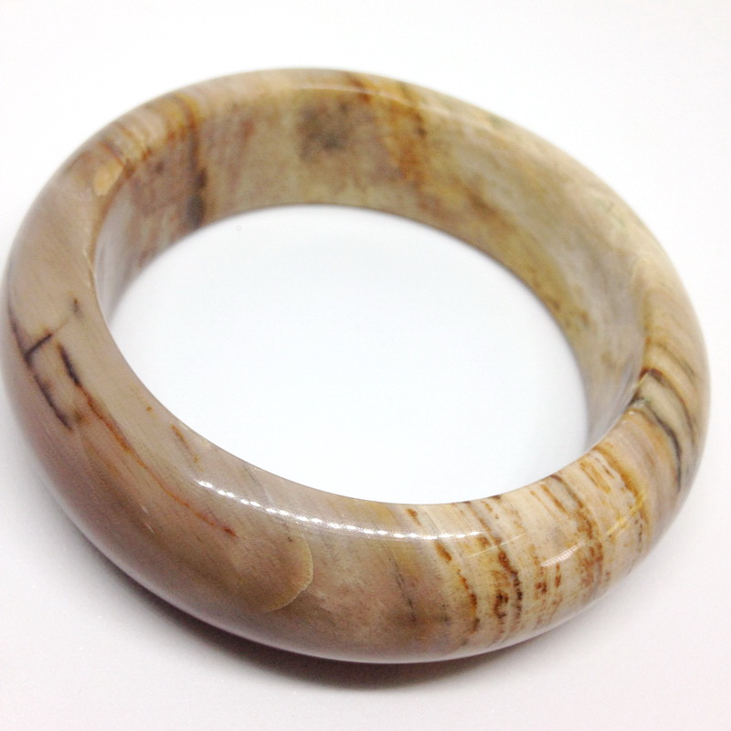 กำไล ไม้กลายเป็นหิน (Fossil Natural Petrified Wood Bracelet) 64