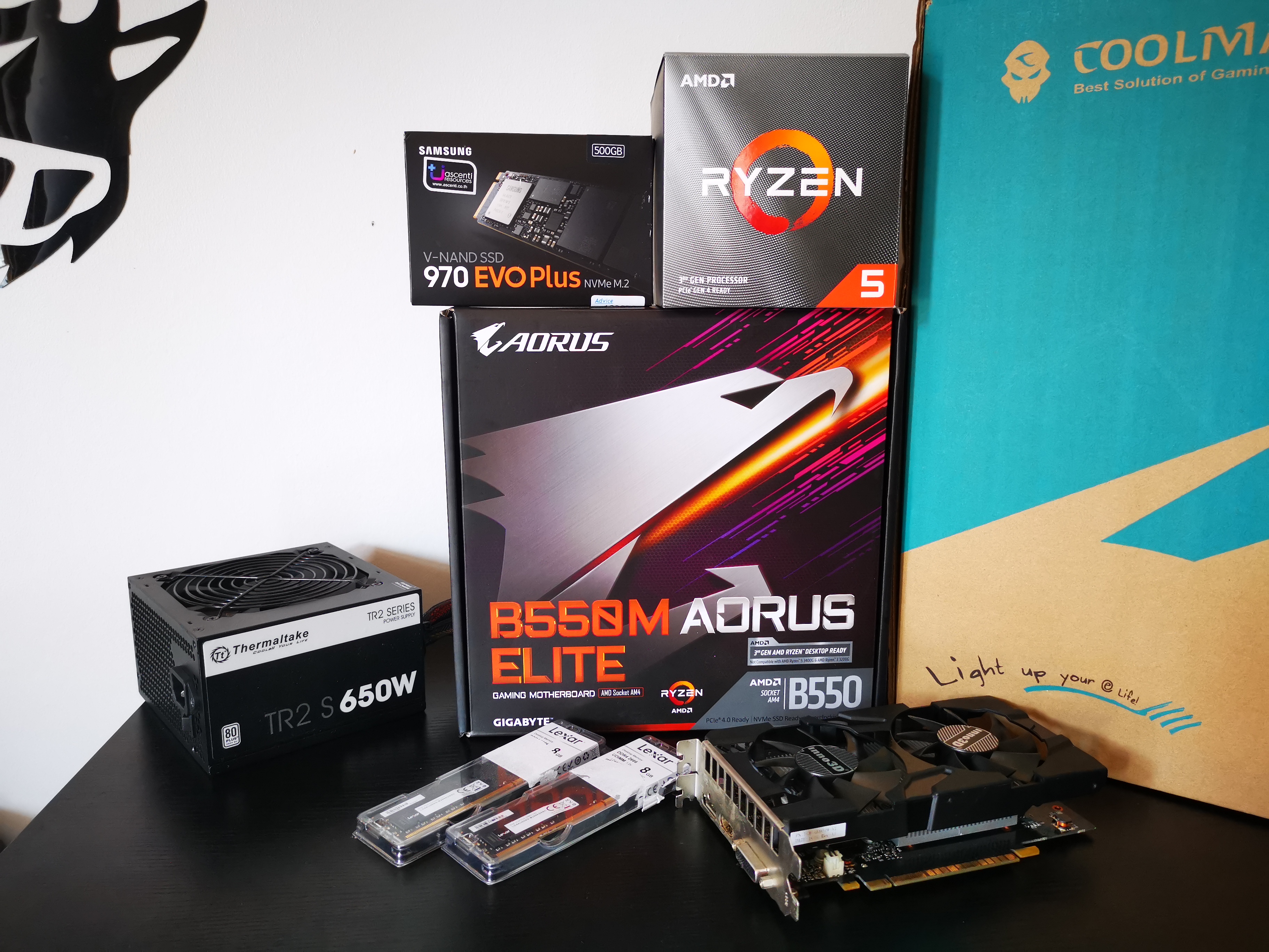 คอมประกอบเซ็ต R5 3600X พร้อมการ์ดจอ GTX 1050 2G