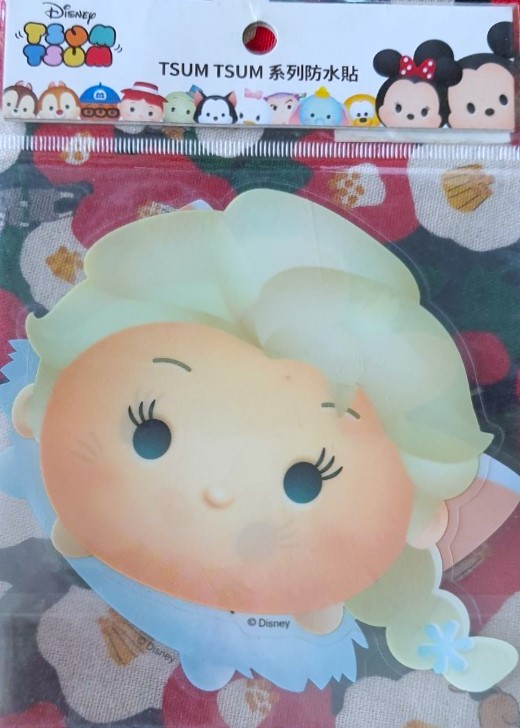 Disney tsum tsum sticker Frozen Elsa + Marie สติ๊กเกอร์ตกแต่ง ดิสนีย์ซูมซูม เจ้าหญิงเอลซ่า + แมวมารี ของแท้จากญี่ปุ่น Size ประมาณ : 9 cm
