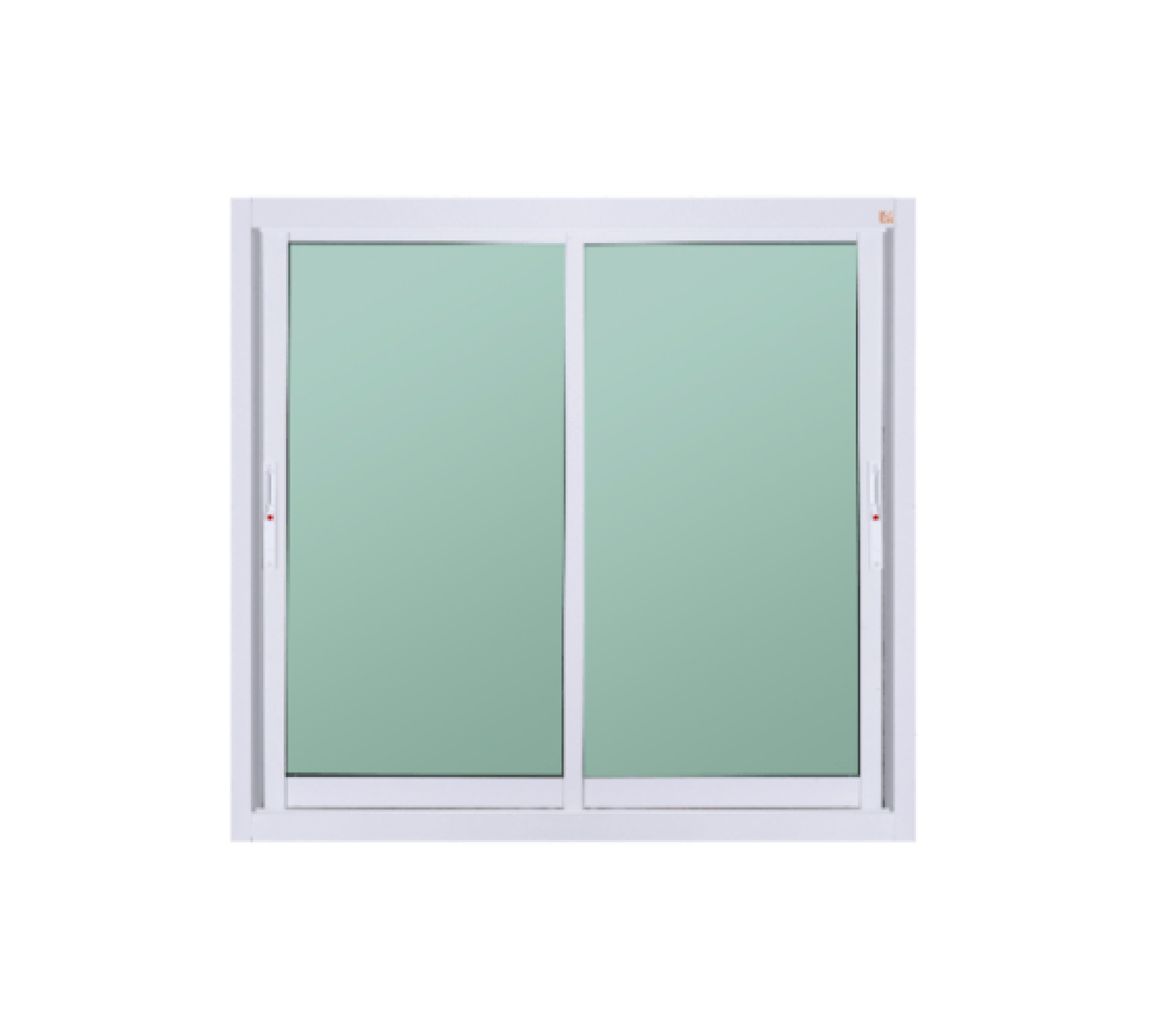 A PLUS LIKE หน้าต่างอะลูมิเนียม บานเลื่อน SS LIKE-006 120x108ซม. สีขาว ไม่มีมุ้ง