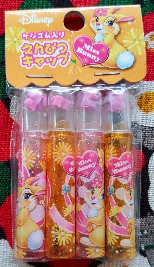 Disney Miss bunny BAMBI ปลอกดินสอ มิสบันนี่ น้อง กระต่าย ดิสนีย์ กวางแบมบิ ของแท้จากญี่ปุ่น 1 แพ๊ค มี 4 ชิ้น