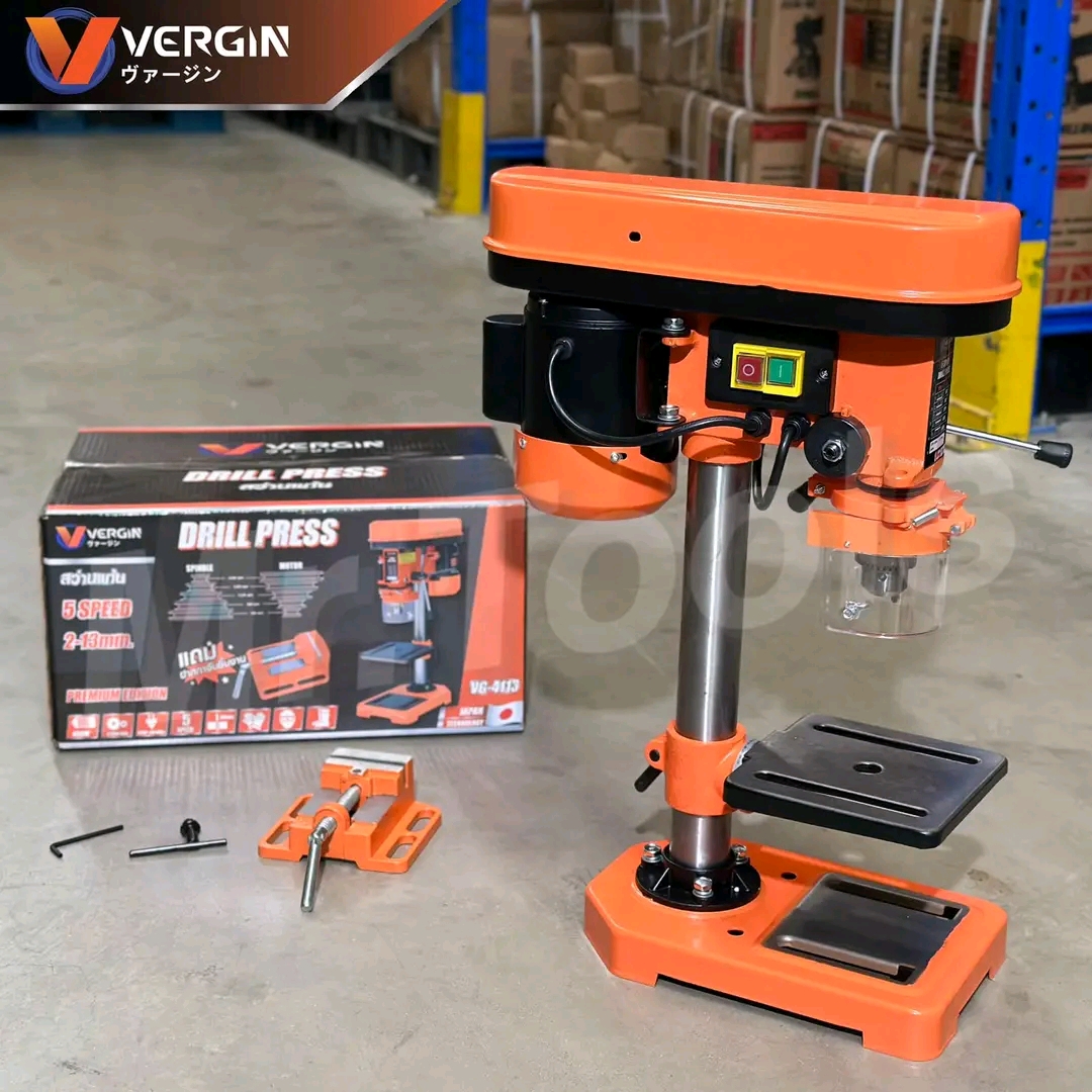 VERGIN สว่านแท่น 4 หุน 1/2 (13mm) 450W ปรับได้ 5 speed รุ่น VG-4113 แถมปากกาจับงาน