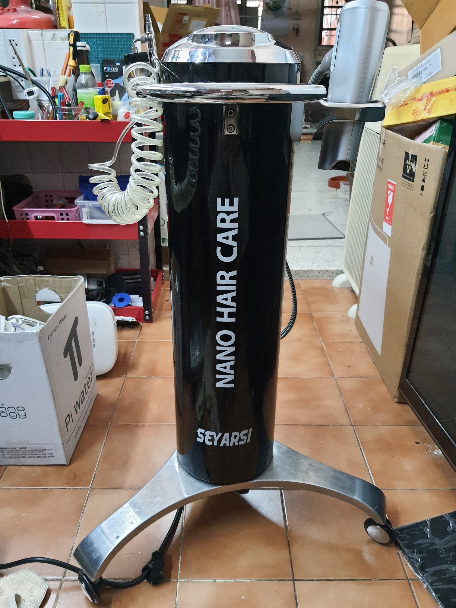 ซ่อมเครื่องพ่นสปานาโน ยี่ห้อ SEYARSI อาการไม่พ่นไอน้ำ