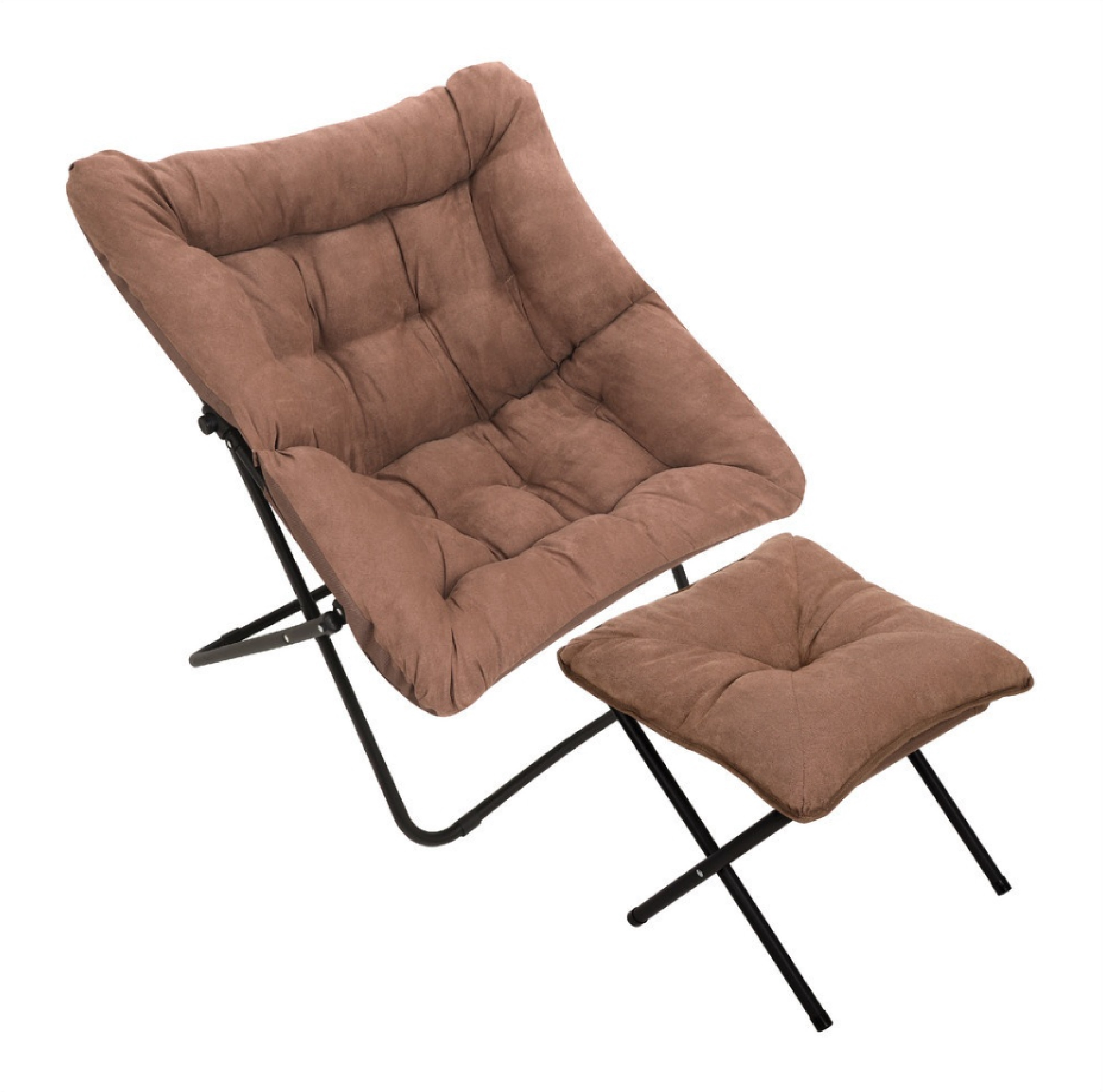 PULITO เก้าอี้พักผ่อนพร้อมที่วางขา รุ่นฺ BROWN SET ขนาด 66x70x81 สีน้ำตาล