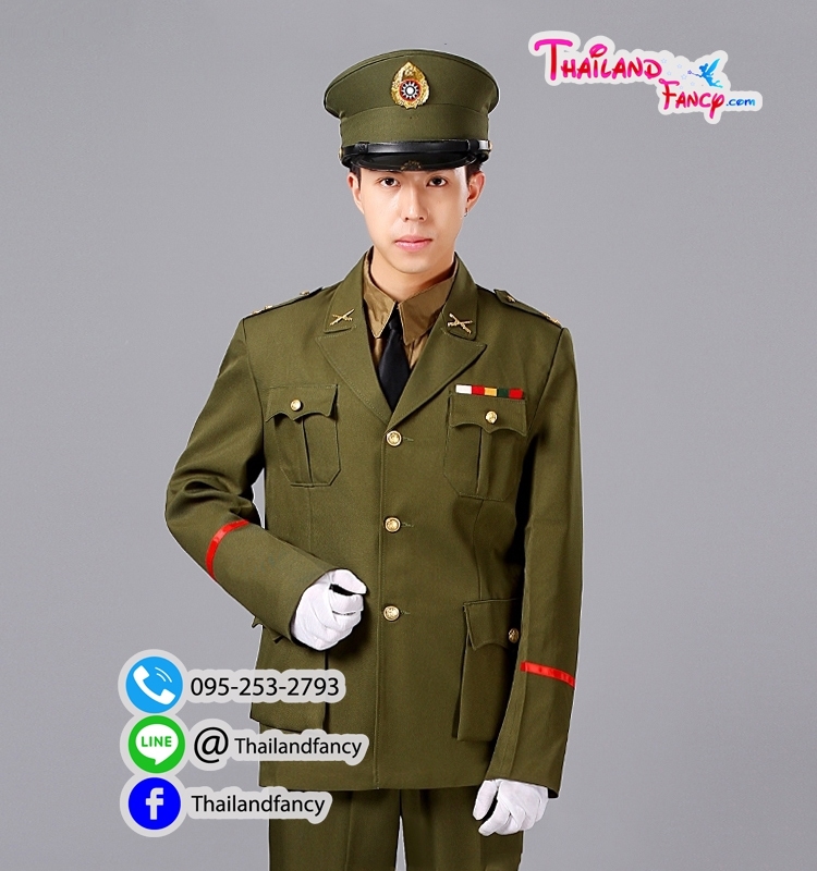 ชุดเช่าแฟนซีผู้ชาย ชุดเช่าทหารญี่ปุ่น ชุดนักรบชาย ชุดเครื่องแบบทหารโกโบริ ชุดทหารสงครามโลก ชุดเช่าทหารสีเขียวขี้ม้าทรงตรง
