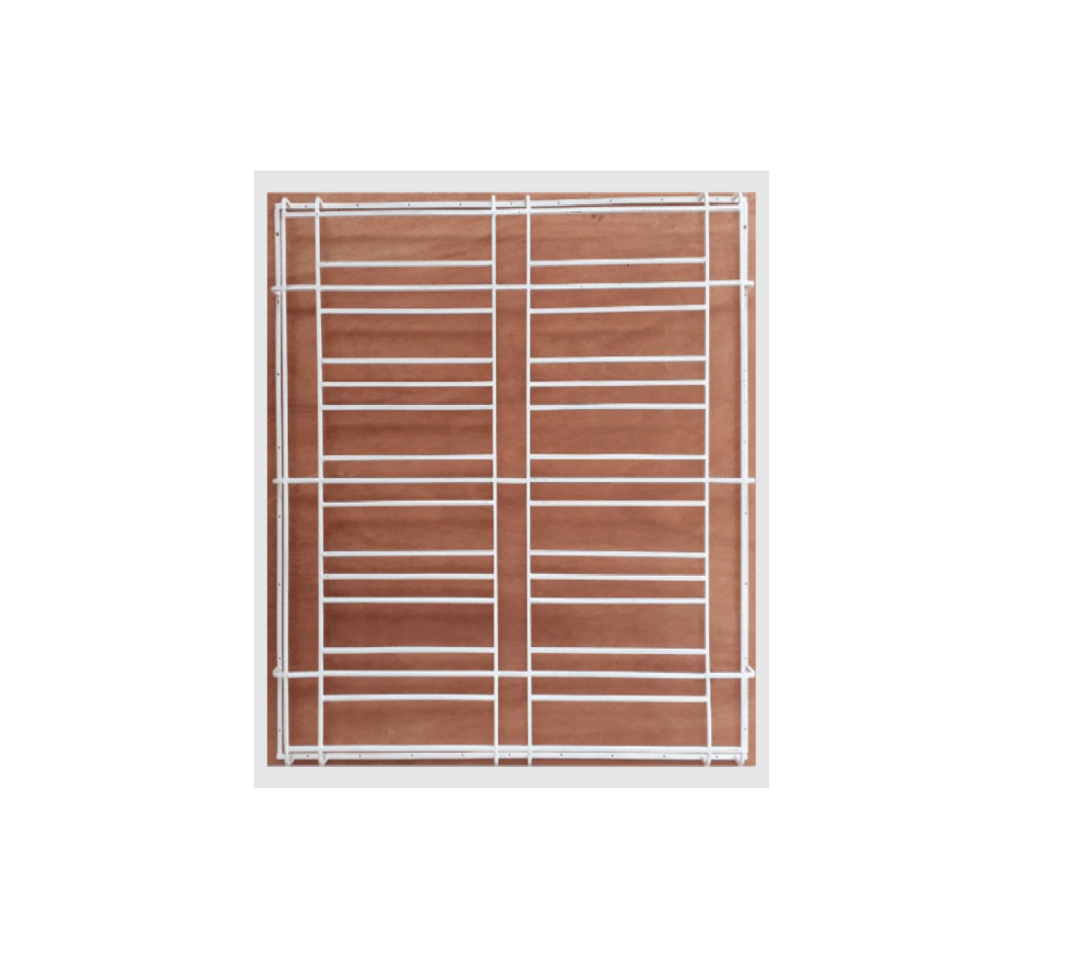 ลินเนียร์ เหล็กดัดหน้าต่าง ลายคลาสสิค WCO/1 (ติดครอบ) 120x110ซม. สีขาว