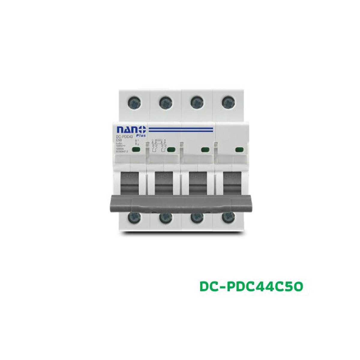 NANO เซอร์กิตเบรกเกอร์ NANO PLUS 10kA DC 4P 1000V (1 ชิ้น/กล่อง) รุ่น DC-PDC44