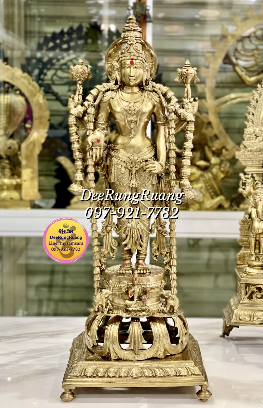 พระนารายณ์ ปาง บาลาจี หรือ เวงกเฏศวร (สูง 33.2 นิ้ว) ***South India Bronze Statue***