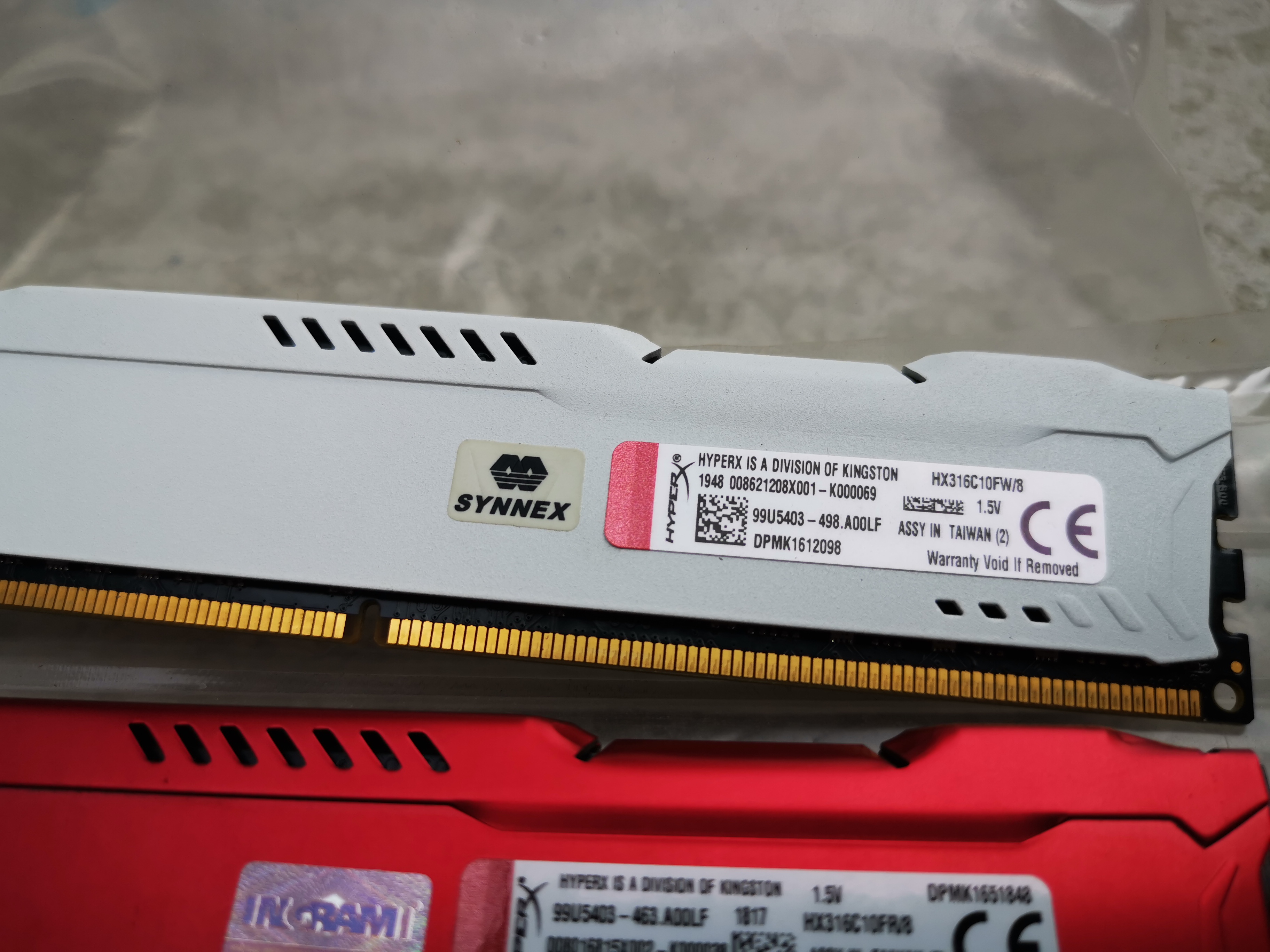 Ram HyperX Fury DDR3 8G/1600 (ขาว,แดง)