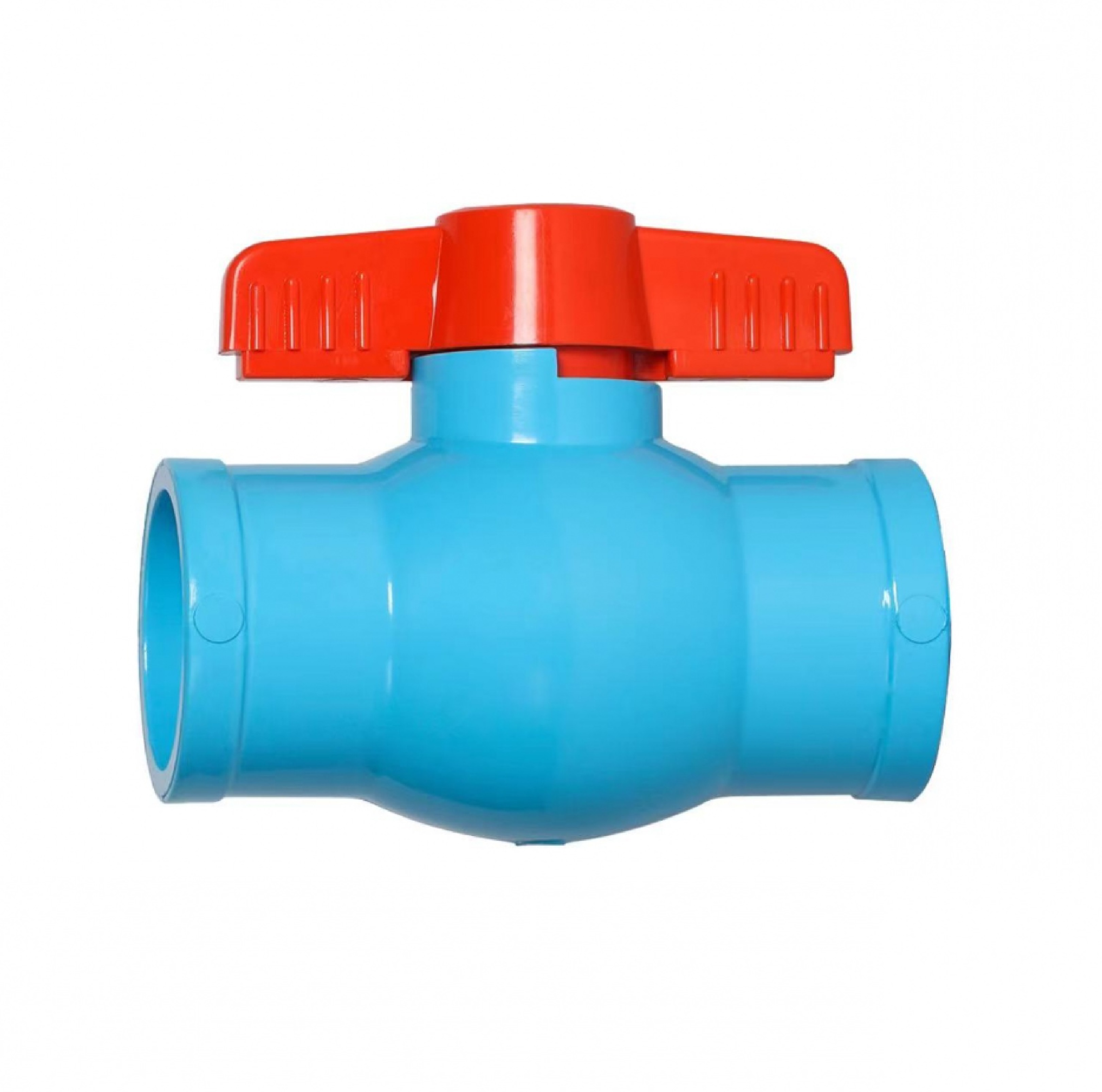 VAVO บอลวาล์วพีวีซี 1"(25) มือจับ ABS แบบสวม สีฟ้า