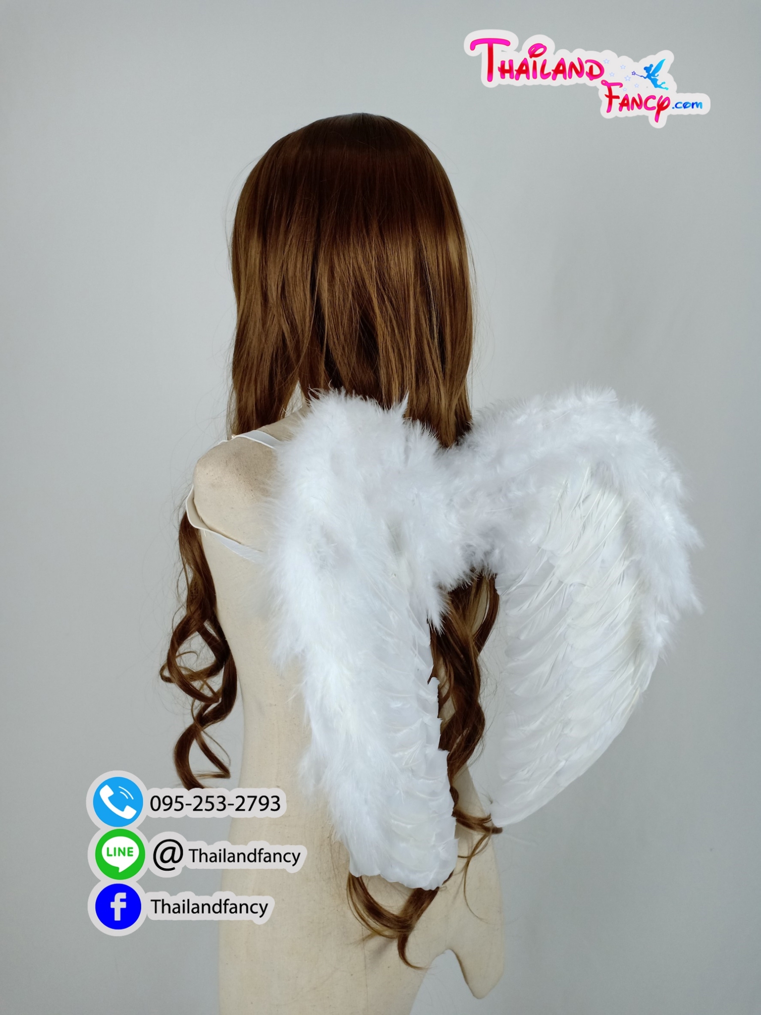 อุปกรณืแฟนซี Accessories Cosplay Angel Wings ปีกนางฟ้าแฟนซี ปีกนางฟ้าขนนก ปีนางฟ้าเด็ก-ผู้ใหญ่ ปีกขนนกสีขาวทรงหัวใจ
