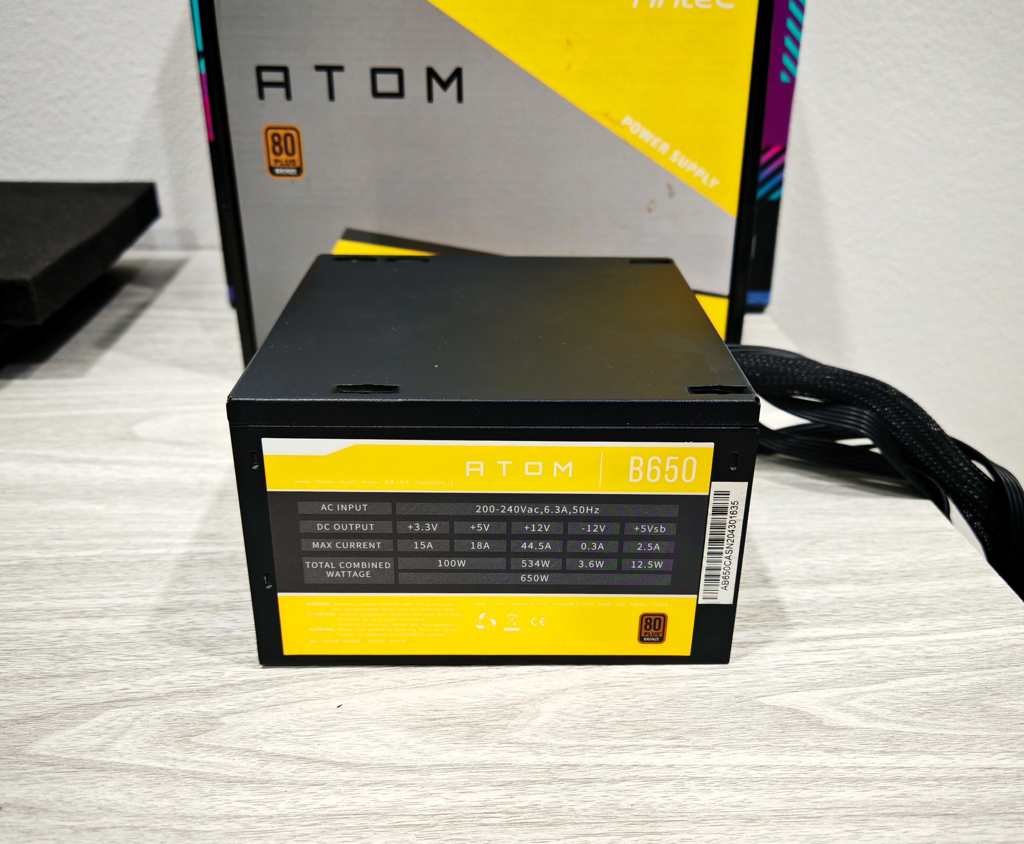 PSU ATOM B650 650W (80+ Bronze)