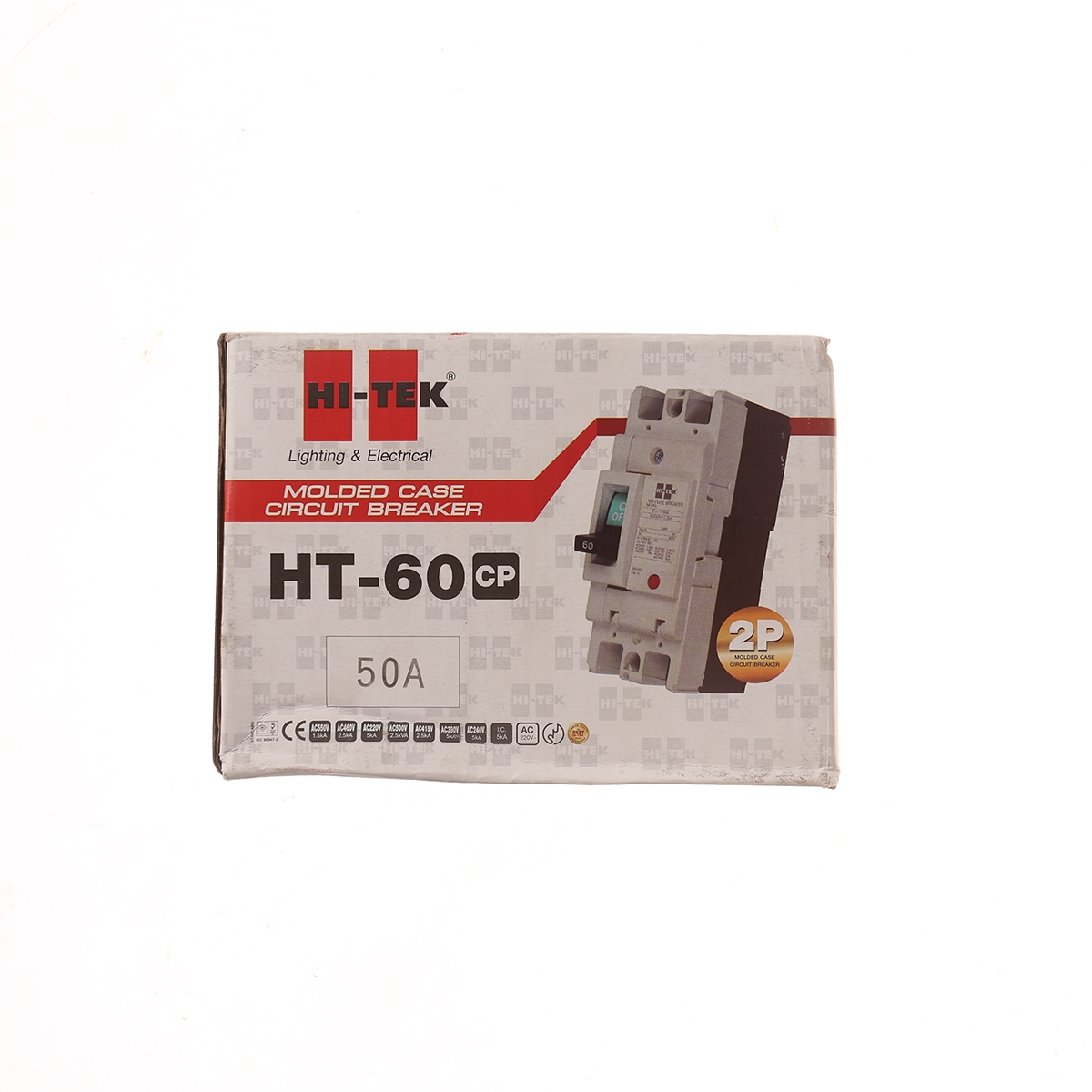 HI-TEK เบรกเกอร์ 2P 50A รุ่น HT60-CP