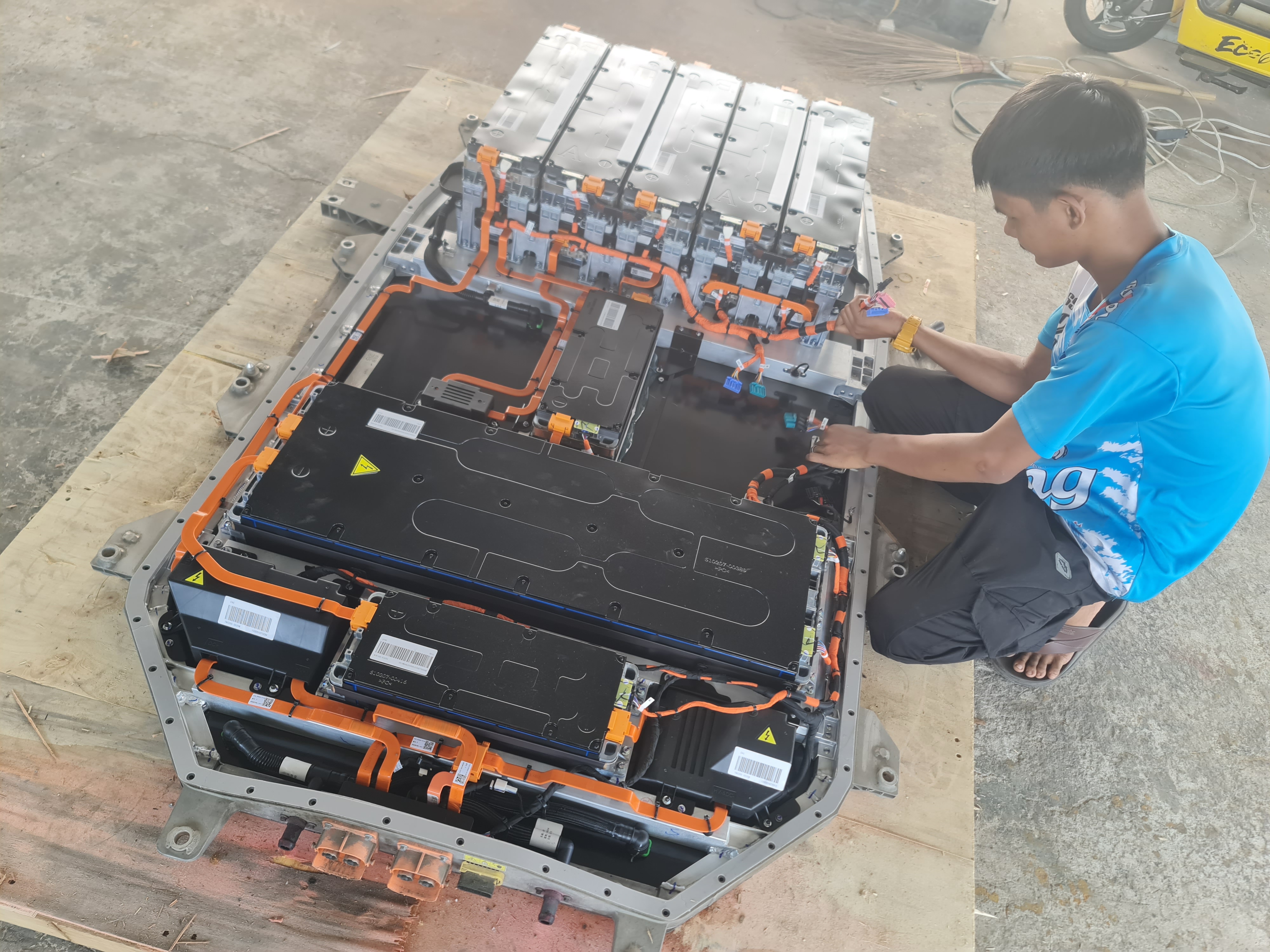 แบตเตอรี่ลิเทียมฟอสเฟส NMC ตัดจากรถยนต์ไฟฟ้า