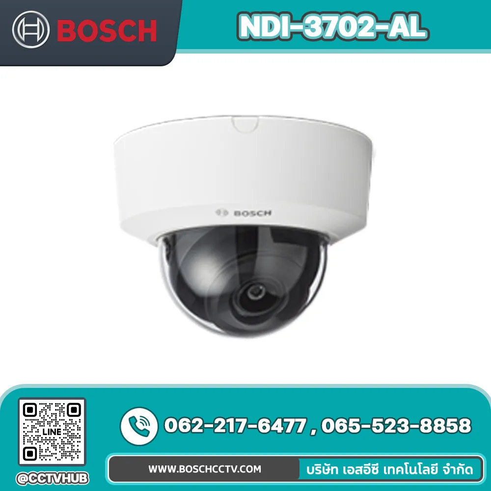 กล้องวงจรปิด BOSCH รุ่น NDI-3702-AL Fixed dome 2MP 3.3-10.2mm IR