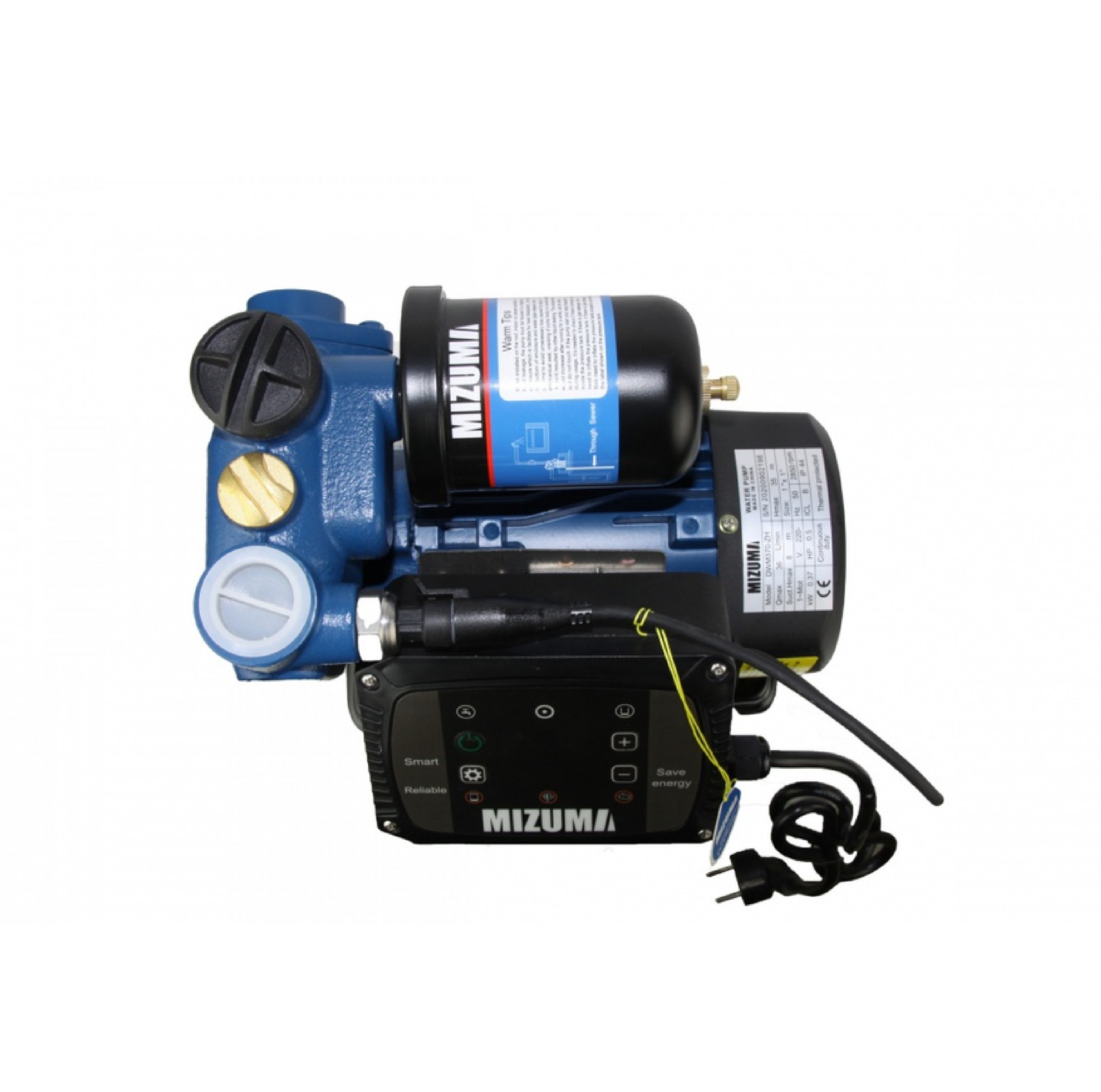 MIZUMA ปั้มน้ำอัตโนมัติอินเวอร์เตอร์ 370W รุ่น DWm370-ZH สีน้ำเงิน