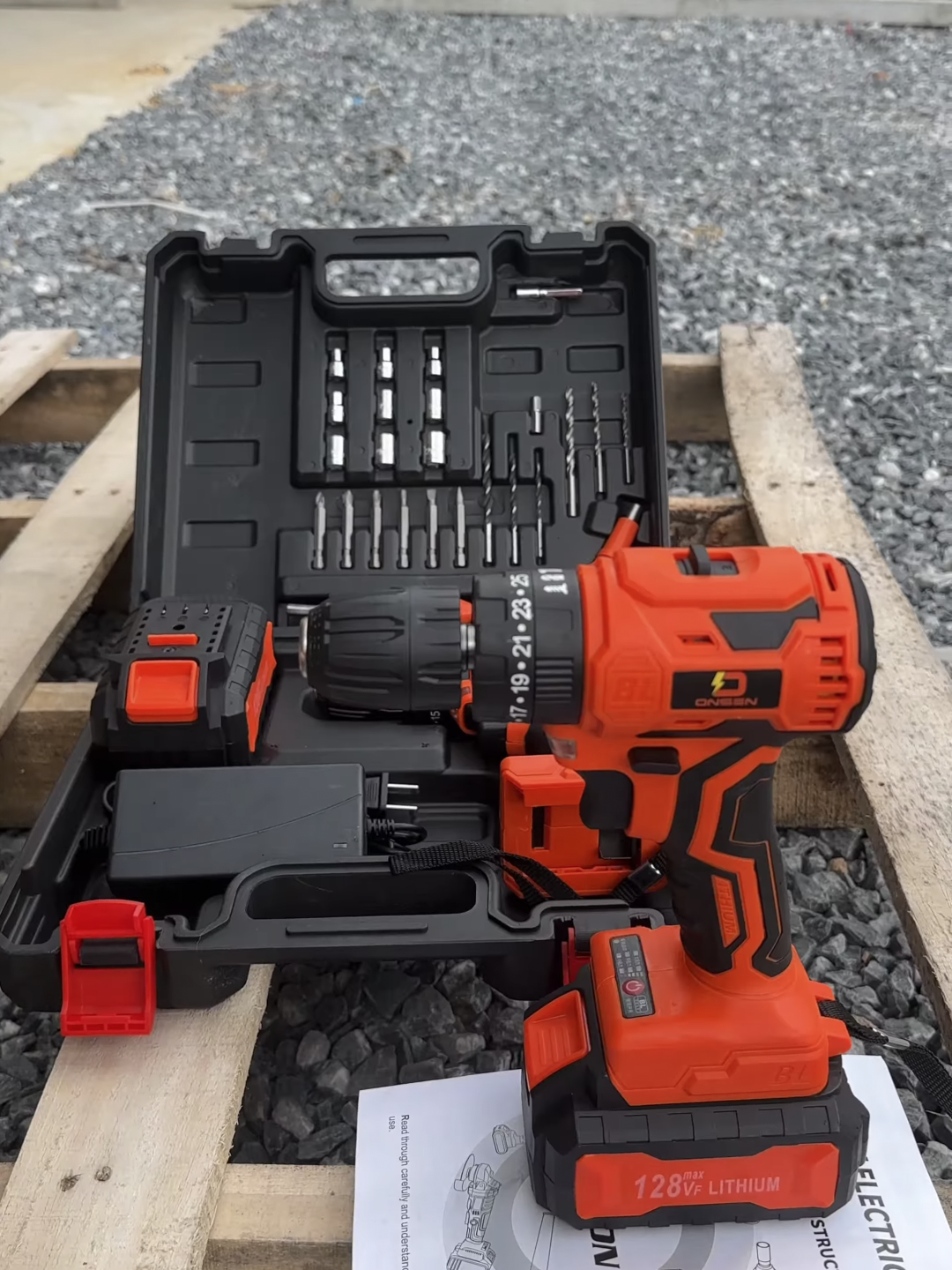 สว่านแบตกระแทก บรัสเลส ONSEN 128V