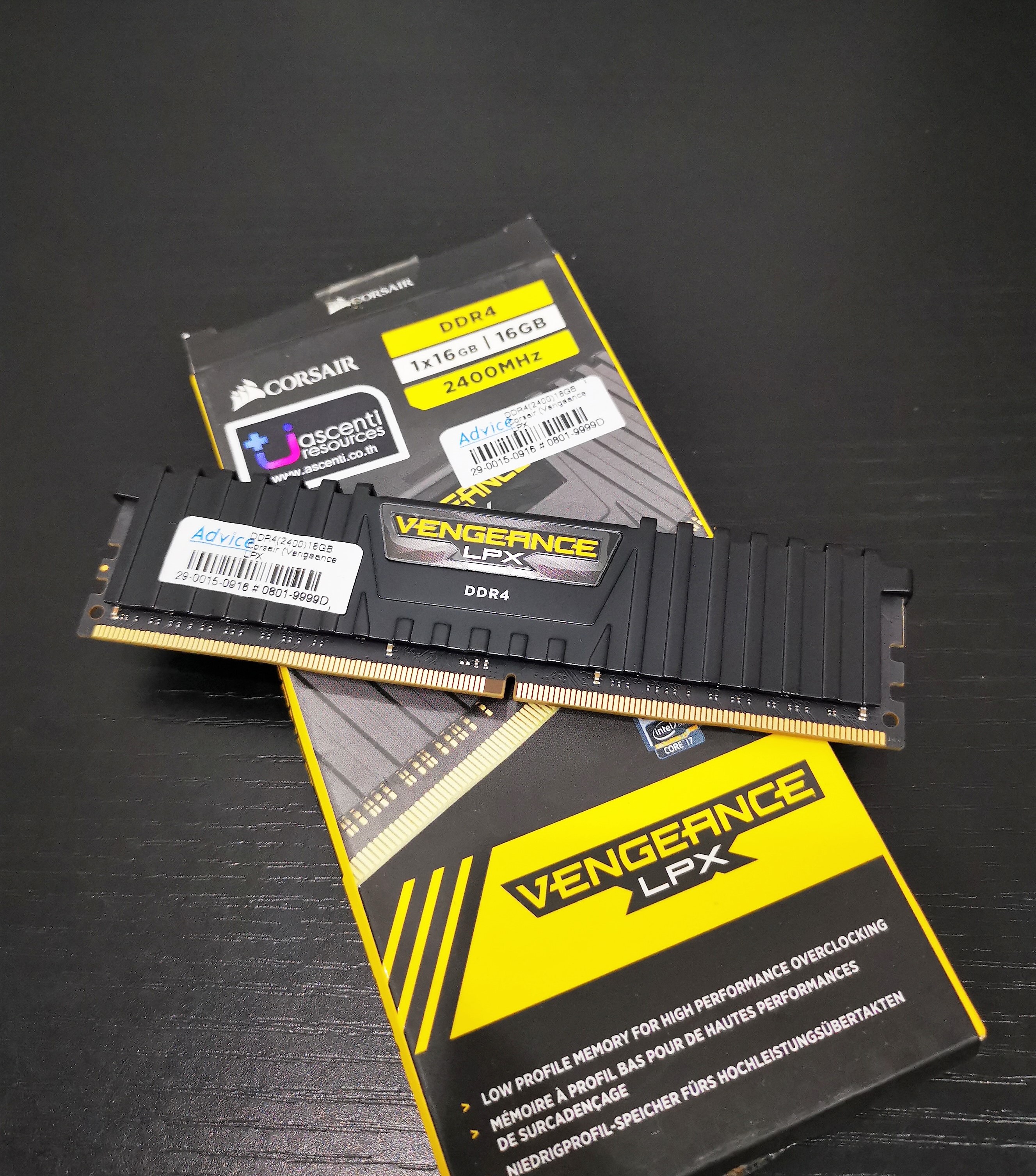 RAM Corsiar VENGEANCE LPX DDR4 16GB(16*1)/2400 (Black)