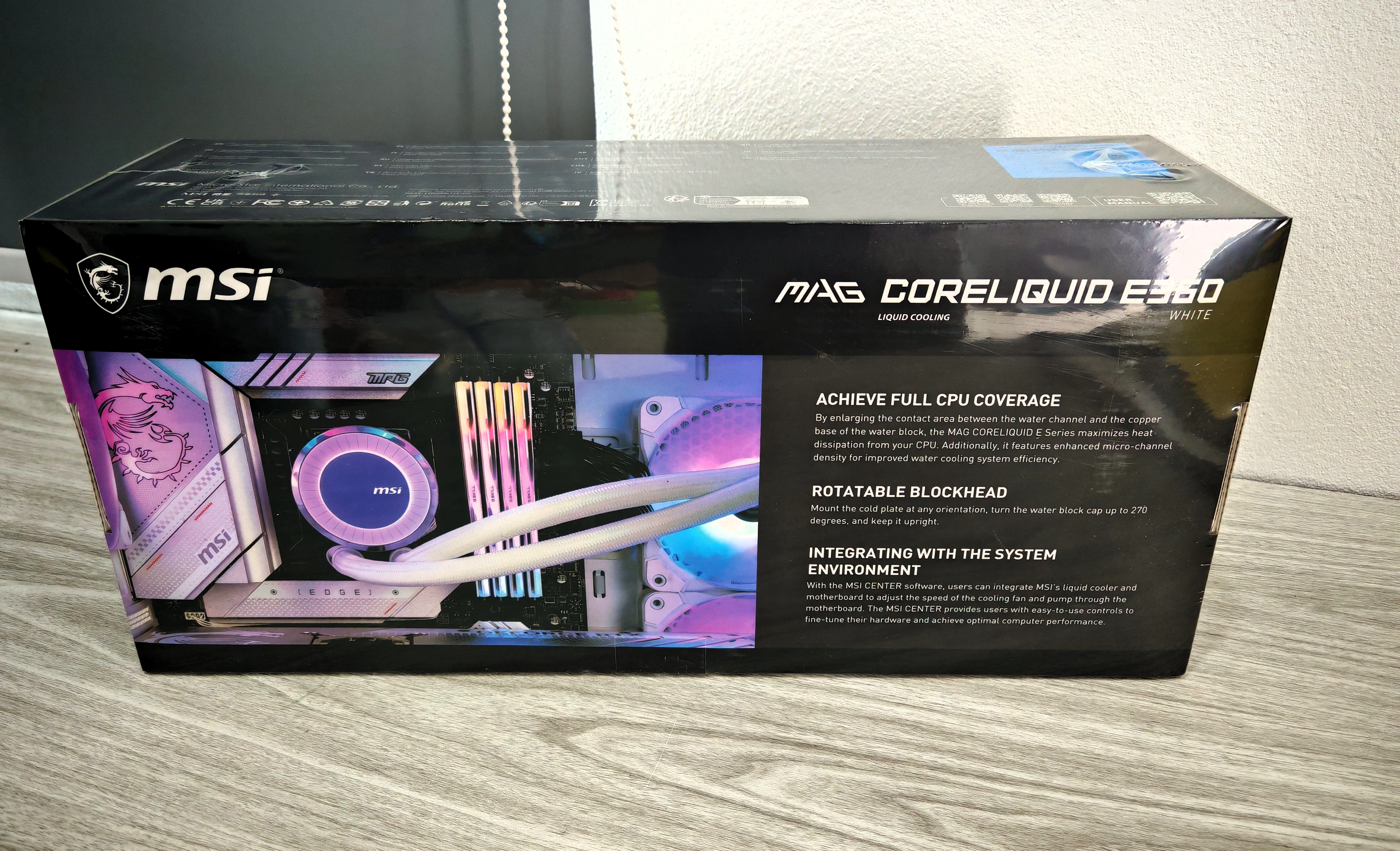 CPU Liquid Cooling MSI MAG CORELIQUID E360 WHITE
