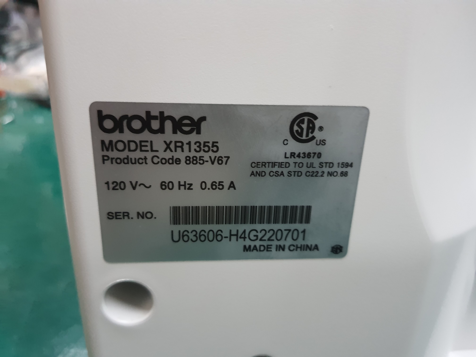 ซ่อมจักรเย็บผ้า ยี่ห้อ BROTHER รุ่น XR1355 อาการระบบไฟซ๊อต