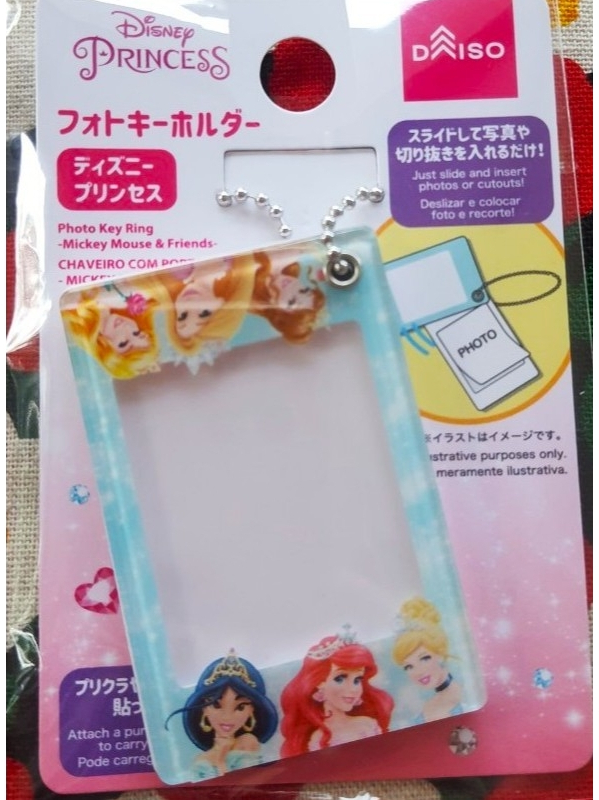 ของแท้จากญี่ปุ่น พวงกุญแจ ใส่รูปได้ รวม เจ้าหญิง ดิสนีย์ Disney Princess Size : 6 x 4 cm