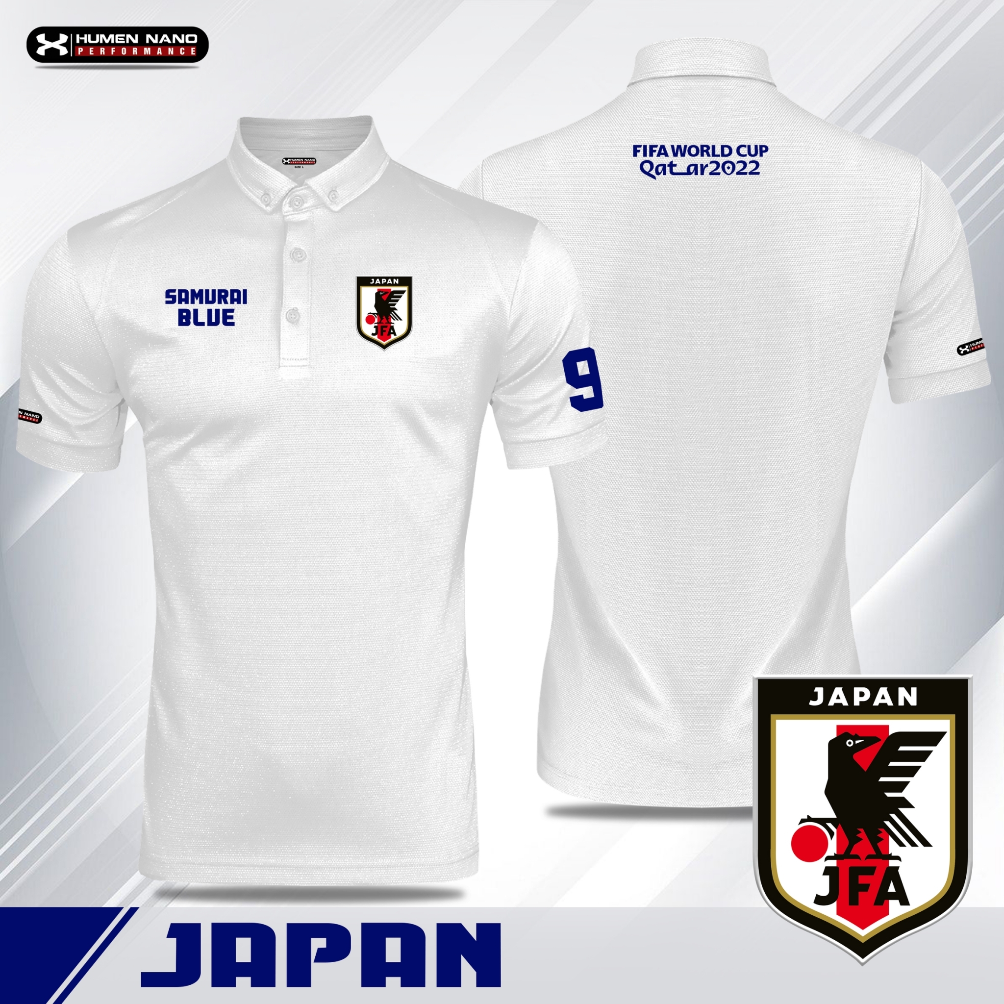FB09-เสื้อโปโลแฟชั่น ทีมชาติญี่ปุ่น 2022