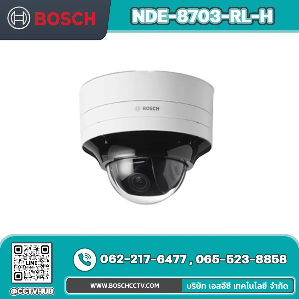 กล้องวงจรปิด BOSCH รุ่น NDE-8703-RL-H Dome PTRZ 6MP HDR 3.9-10mm IR hydro